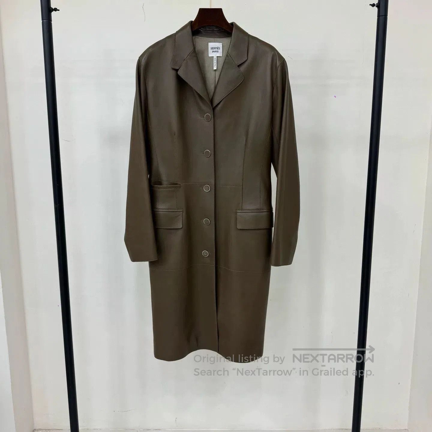 Hermes Hermes Brown Leather Coat Size 38. Size US XS / EU 42 / 0 - 1 Thumbnail