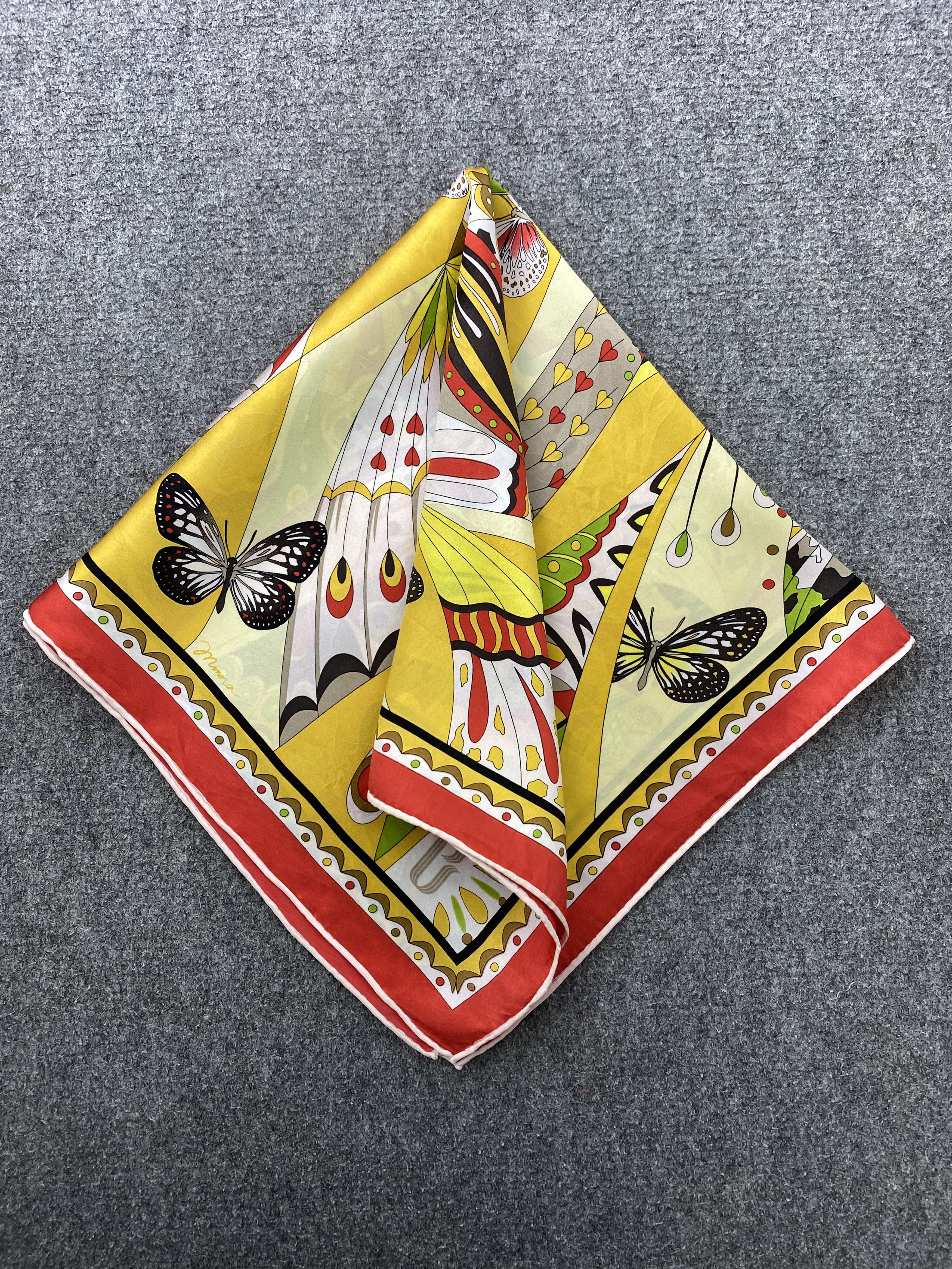 Japanese Brand 90s Cathaya Silk Handkerchief Bandana Neckerchief HKC0687 Size ONE SIZE - 3 Thumbnail