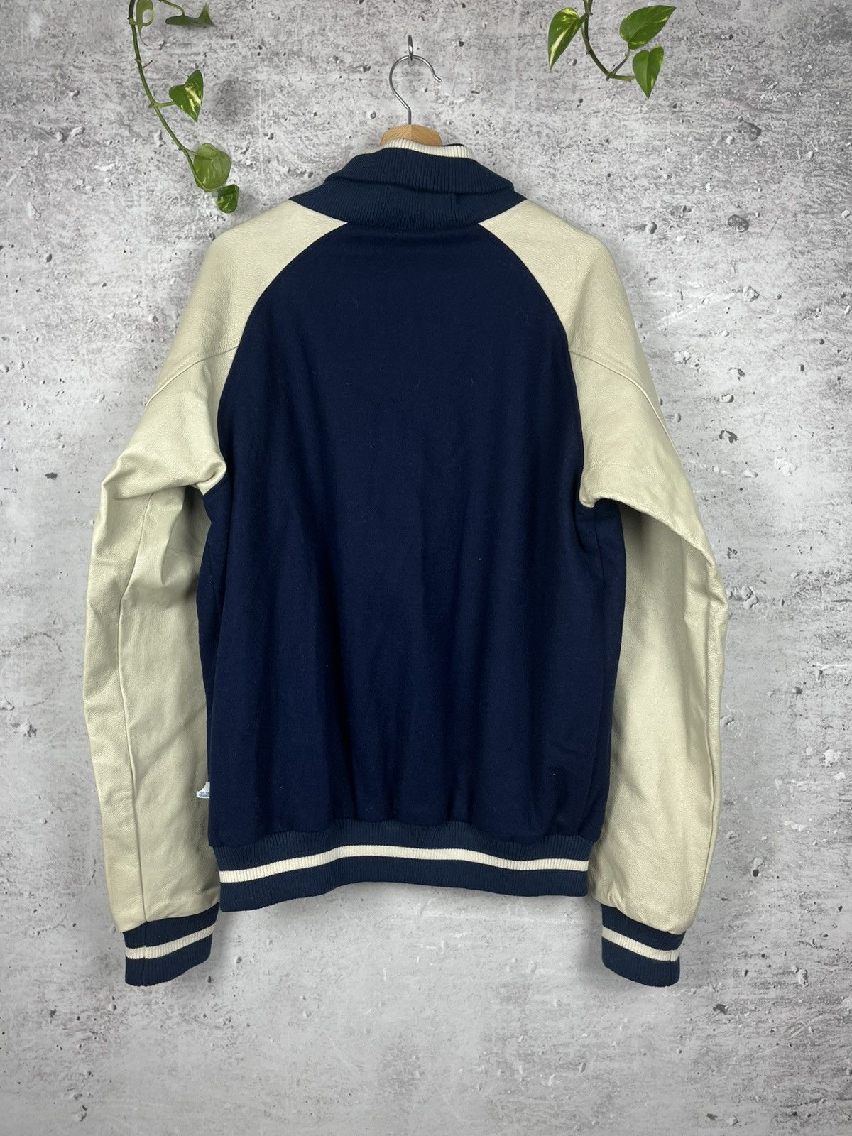 Japanese Brand × Vintage Johnny Leave Home Leather&Wool Bomber Varsity Jacket L Size US L / EU 52-54 / 3 - 6 Thumbnail