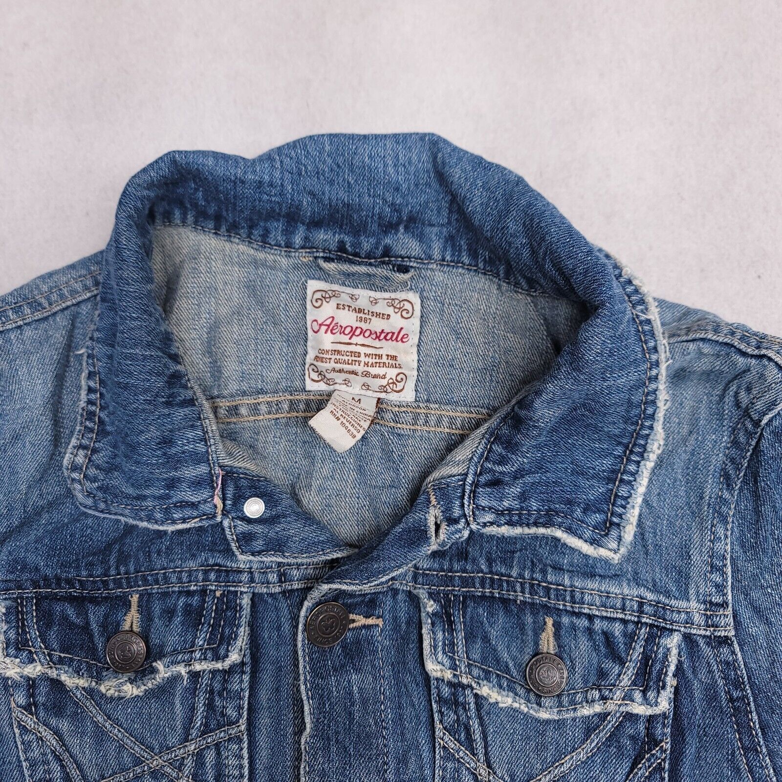 Aeropostale Aeropostale Button Up Denim Jean Jacket Womens Size M Blue Size M / US 6-8 / IT 42-44 - 1 Thumbnail