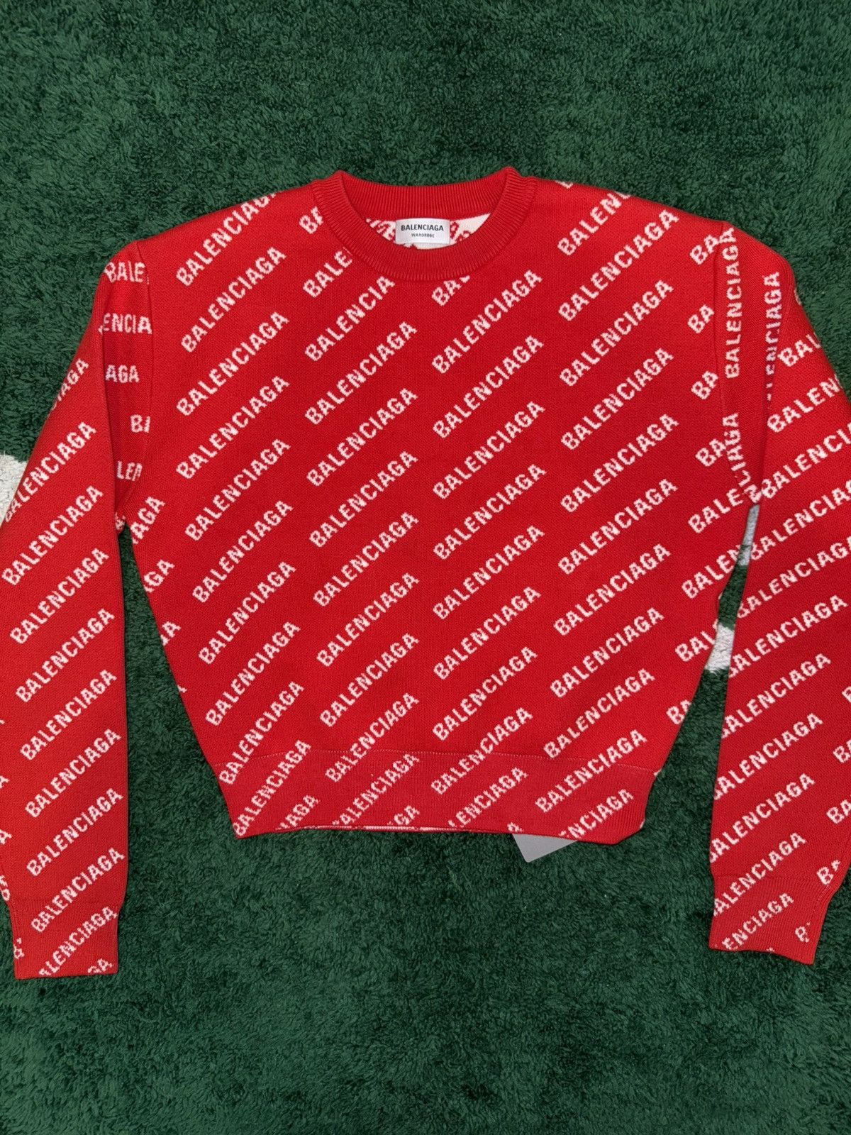 Balenciaga BALENCIAGA Cashmere Logo Print Crewneck Sz.XS Size US XS / EU 42 / 0 - 3 Thumbnail