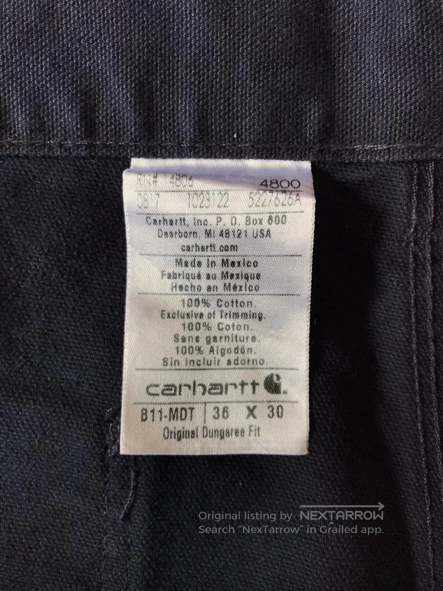 Carhartt Carhartt B11 MDT Canvas Work Pants. Size US 36 / EU 52 - 9 Thumbnail