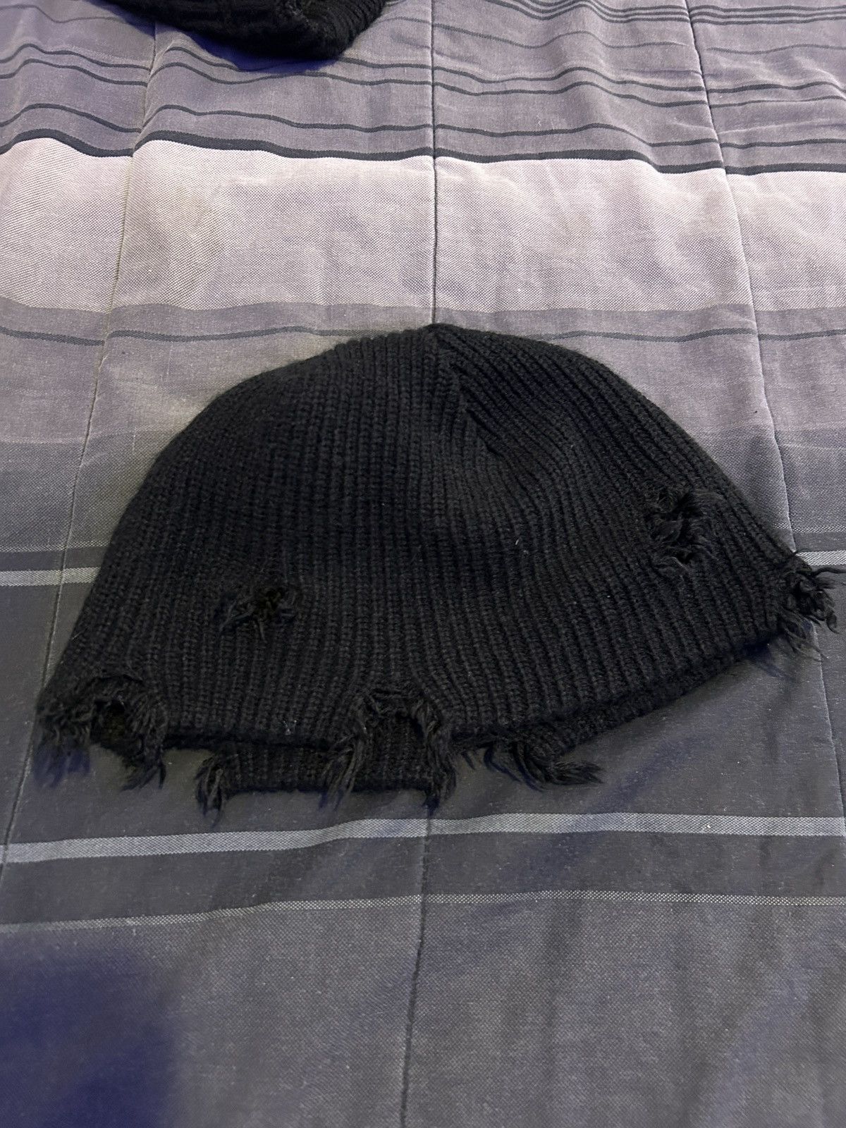 Japanese Brand Distressed Pattern Bucket Beanie Size ONE SIZE - 1 Thumbnail
