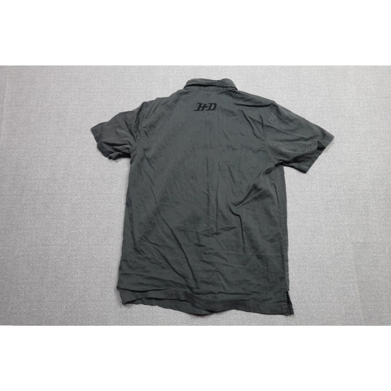 Harley Davidson Harley-Davidson Shirt Mens M Gray Mechanic Garage Motorcycle Biker Flames Shirt Mens Gray Motorcycle Size US M / EU 48-50 / 2 - 5 Thumbnail