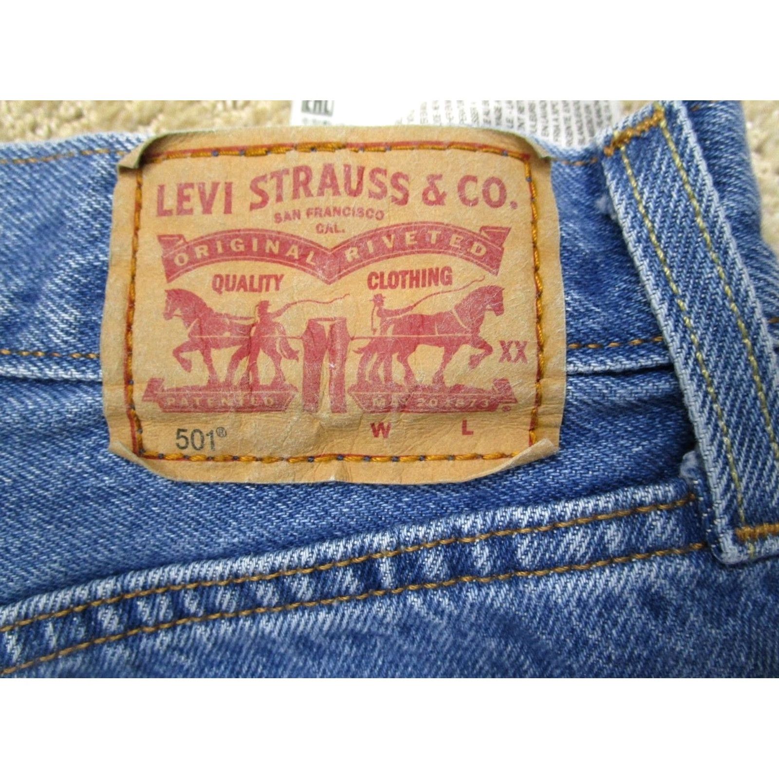Levi's Levi's 501 Jeans Women 31x30 Light Blue Button Fly Distressed Pockets Logo 501 Model Jeans Mens Womens Boys Girls Size 24" / US 00 / IT 34 - 5 Thumbnail