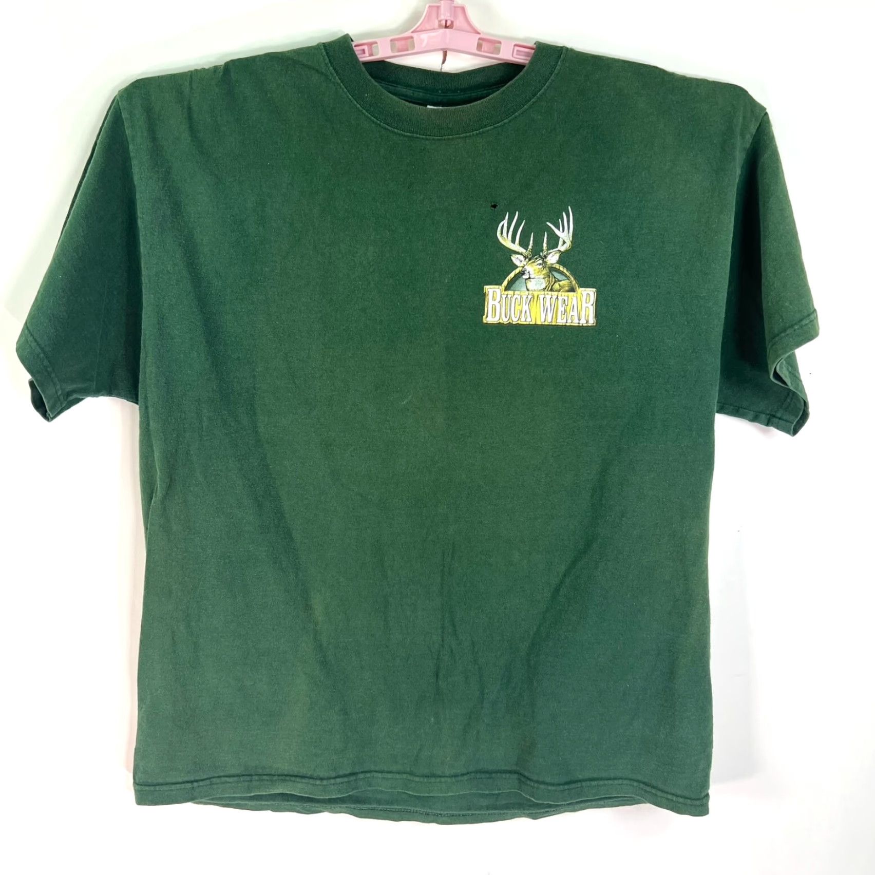 Vintage VINTAGE Buck Wear I Got A New Gun T Shirt Mens Size L Green 2 Sided Graphic Tee Size US L / EU 52-54 / 3 - 2 Thumbnail