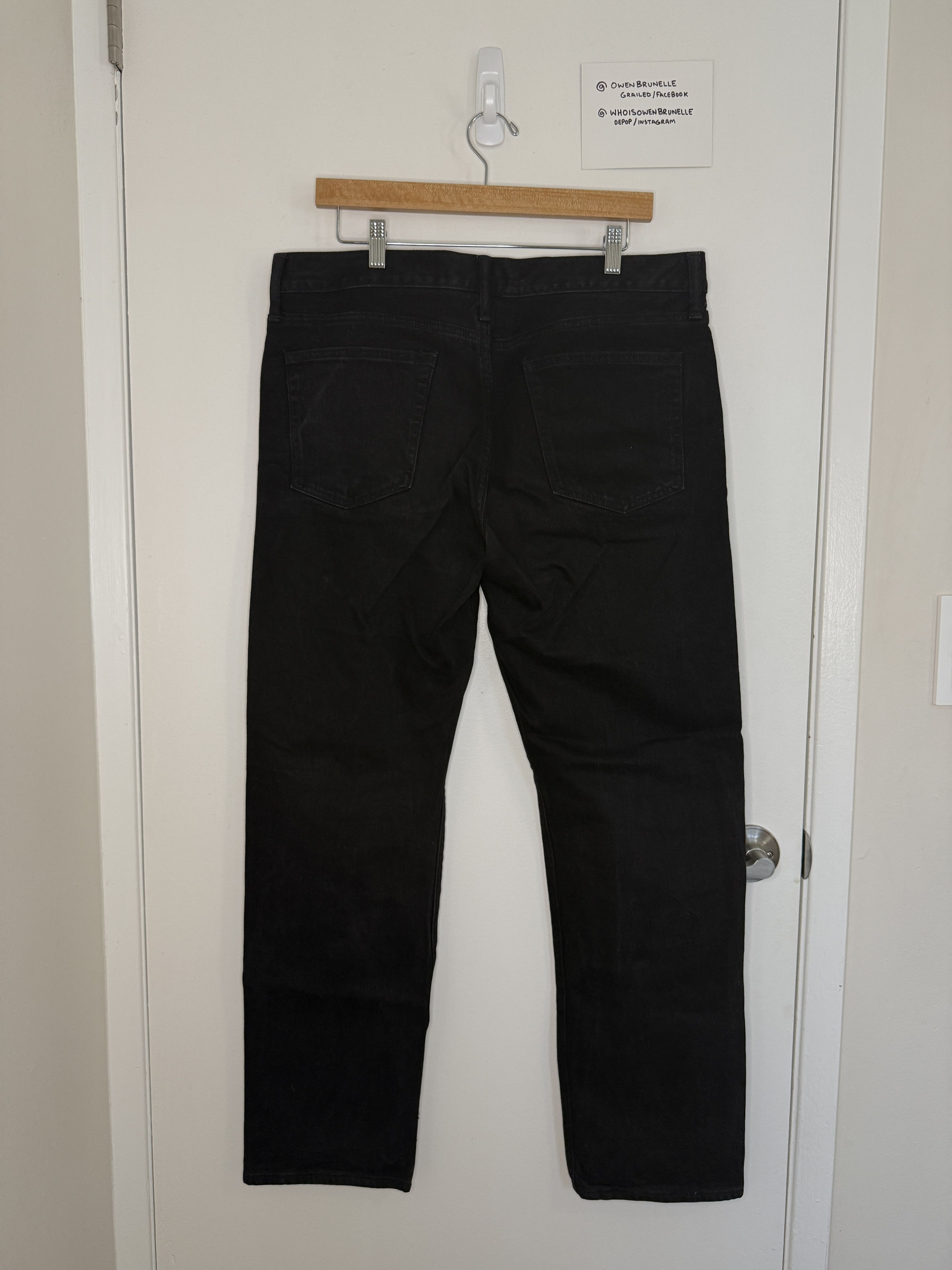 J.Crew J.Crew Classic Straight Black Denim Jeans 34x33 Size US 34 / EU 50 - 2 Thumbnail