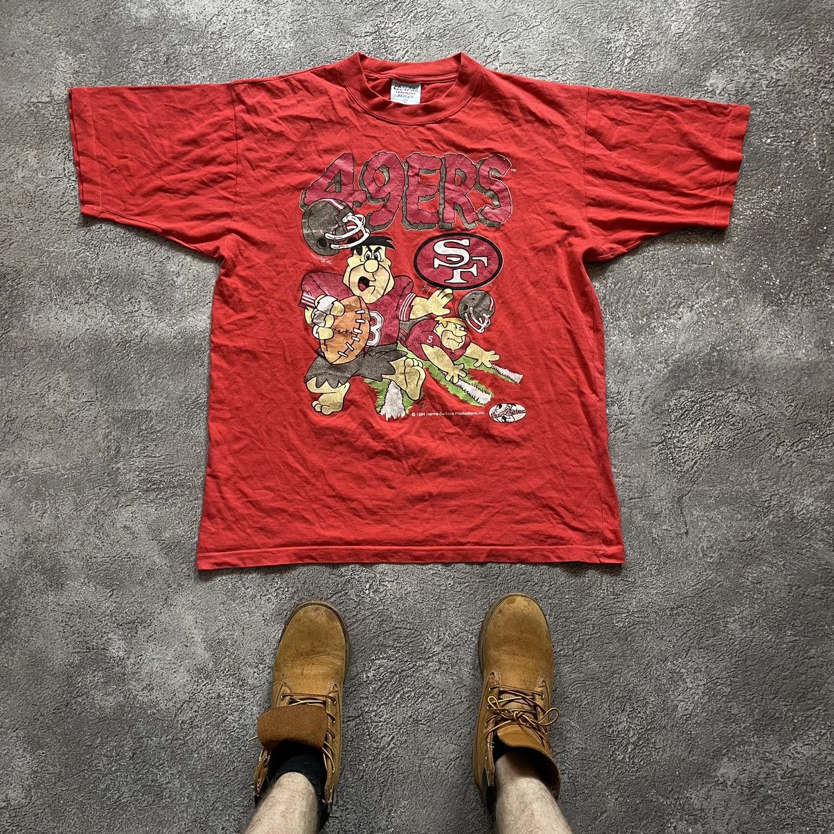 Cartoon Network VINTAGE THE FLINTS-TONES NFL MOVIE BIG PRINT MOVIE 90S Size US XL / EU 56 / 4 - 1 Thumbnail