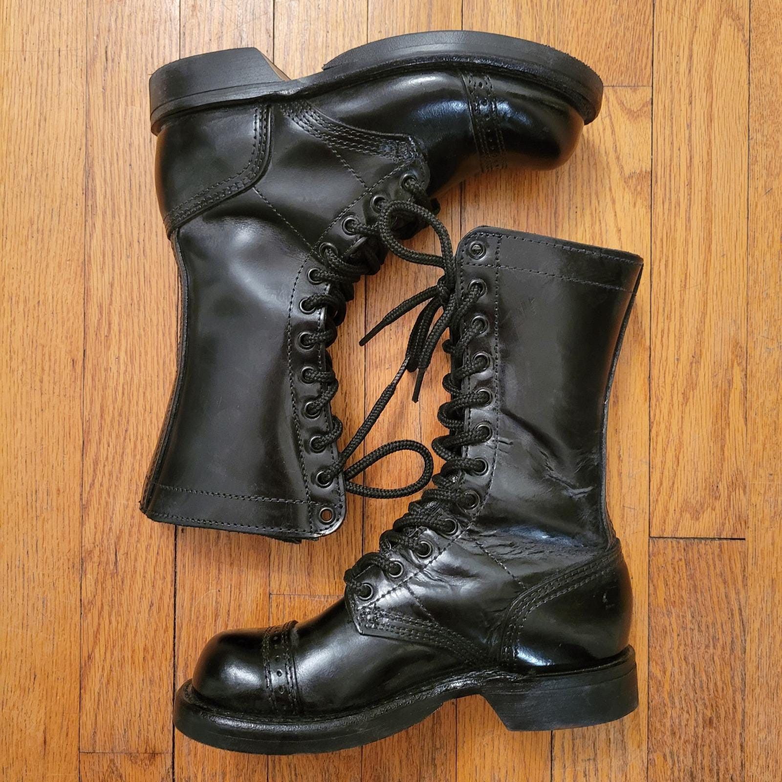Corcoran Corcoran 1515 Black Leather Combat 4.5 Military Jump Boot Size US 4.5 / IT 34.5 - 7 Thumbnail