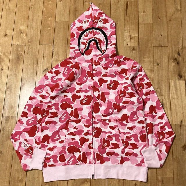 Bape BAPE ABC Camo Pink Crystal Stone Shark Full Zip Hoodie APE Size US XXL / EU 58 / 5 - 2 Thumbnail