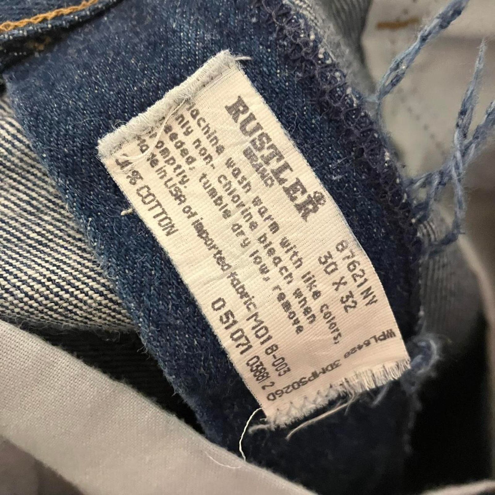 Rustler × Vintage Vintage 80s Rustler Yellow Tab Denim Western Cowboy Jeans Size US 30 / EU 46 - 5 Thumbnail