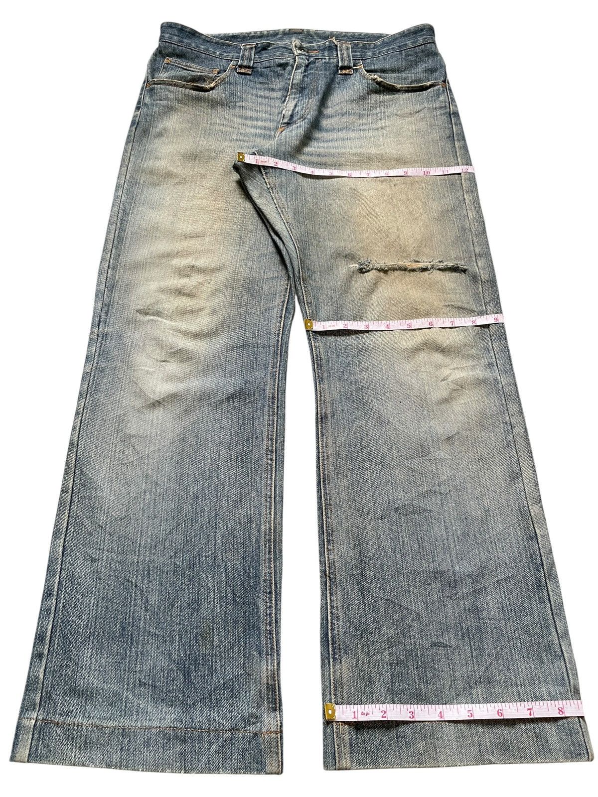 Japanese Brand Vintage Japanese Brand Mud Wash Distressed Loose Baggy Jeans Size US 34 / EU 50 - 15 Thumbnail