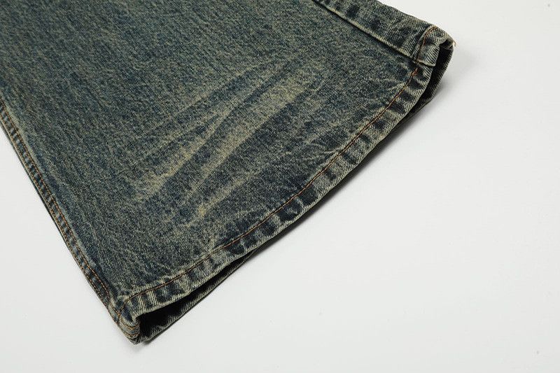 Vintage American retro distressed loose-fitting flared jeans Size US 32 / EU 48 - 6 Thumbnail