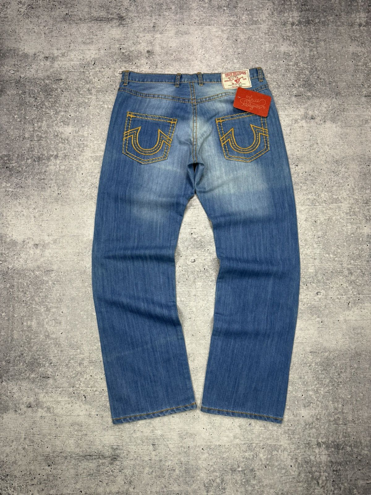 True Religion Vintage True Religion Y2K Knit Stonewashed Jeans Pants USA Size US 36 / EU 52 - 1 Thumbnail