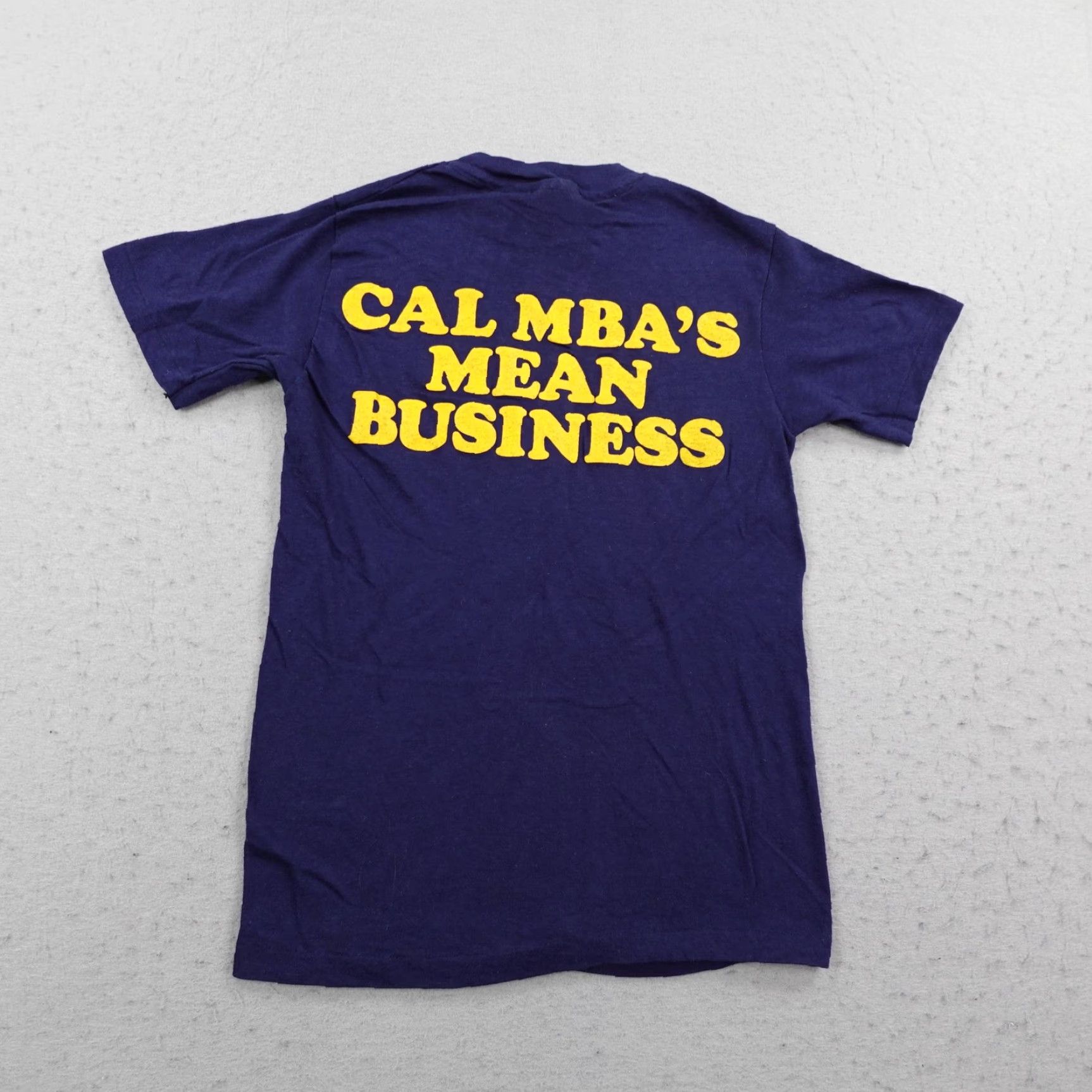 Hanes VINTAGE Cal UC Berkeley Shirt Mens Small Blue MBA Graduate School Business 80s Size US S / EU 44-46 / 1 - 6 Thumbnail
