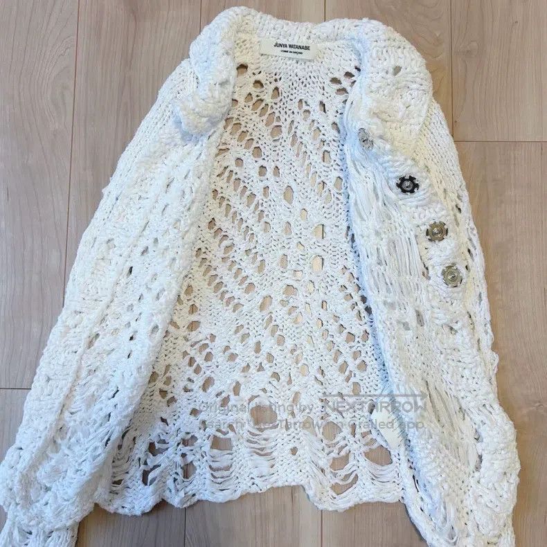 Junya Watanabe Ivory Knit Top Coat
