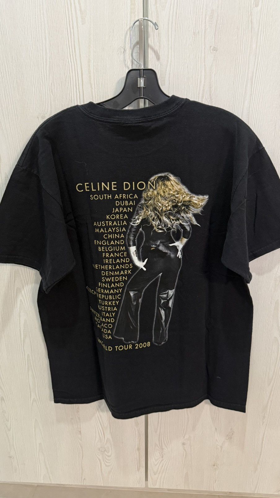 Band Tees 2008 Celine Dion - World Tee Size Large, Size L, Anvil Tag Size US L / EU 52-54 / 3 - 5 Thumbnail