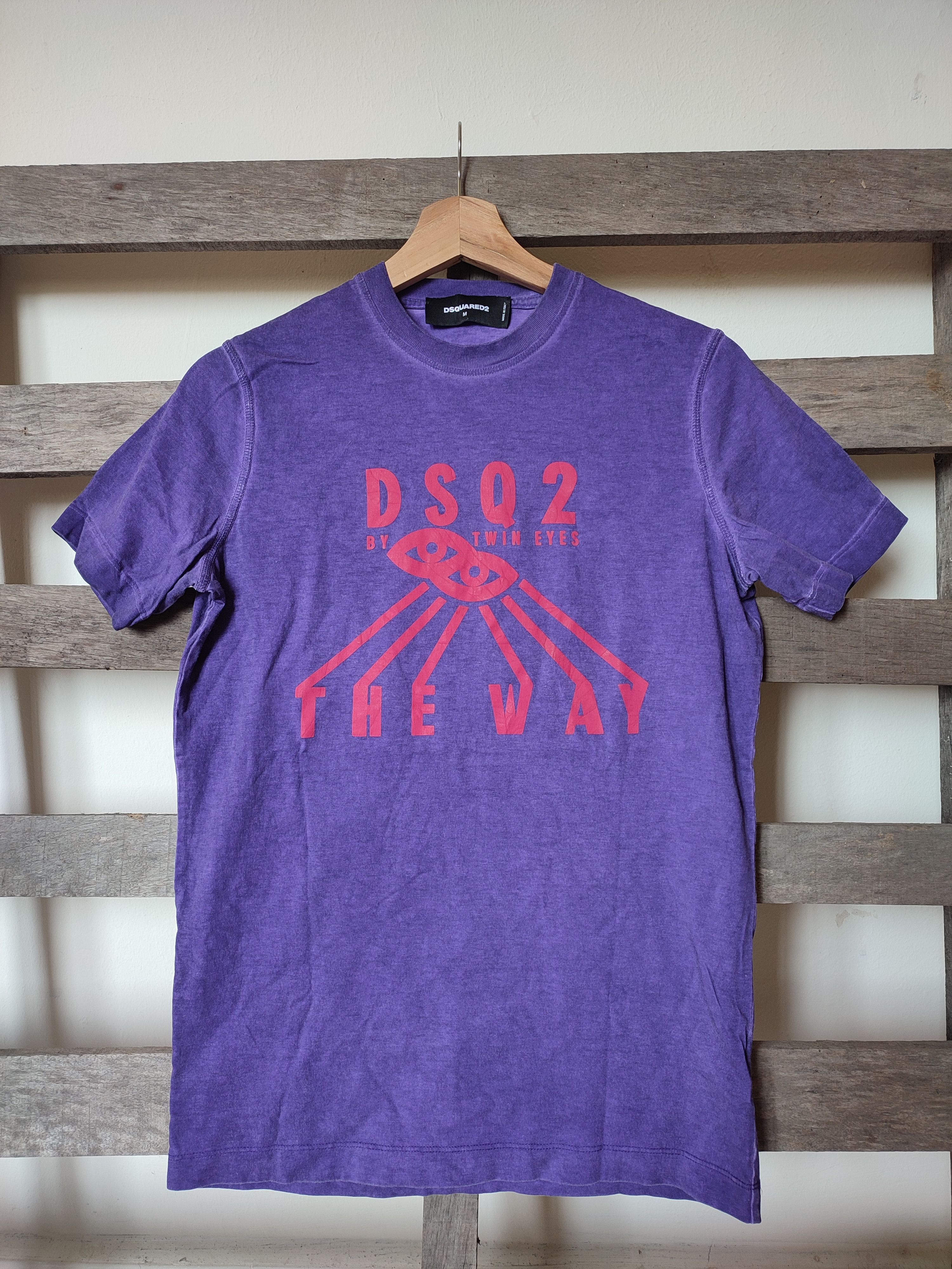 image of Dsquared2 x Vintage Steal !! Dsquared By Twin Eyes The Way Purple Tee, Men's (Size Small)