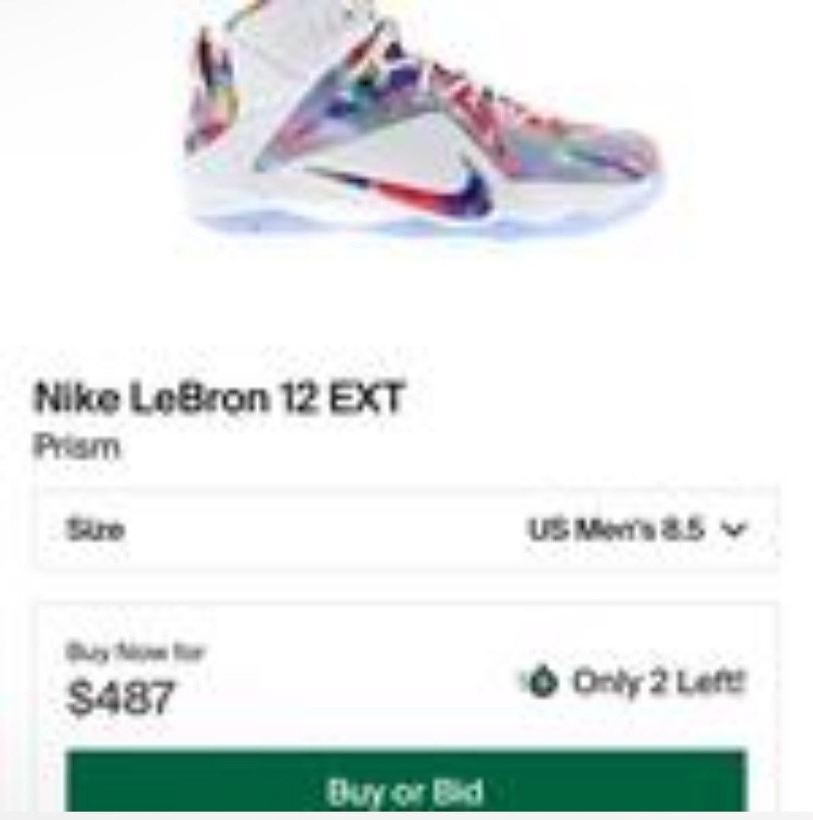 Nike Nike LeBron 12 EXT Prism Elite Size US 8.5 / EU 41-42 - 7 Thumbnail
