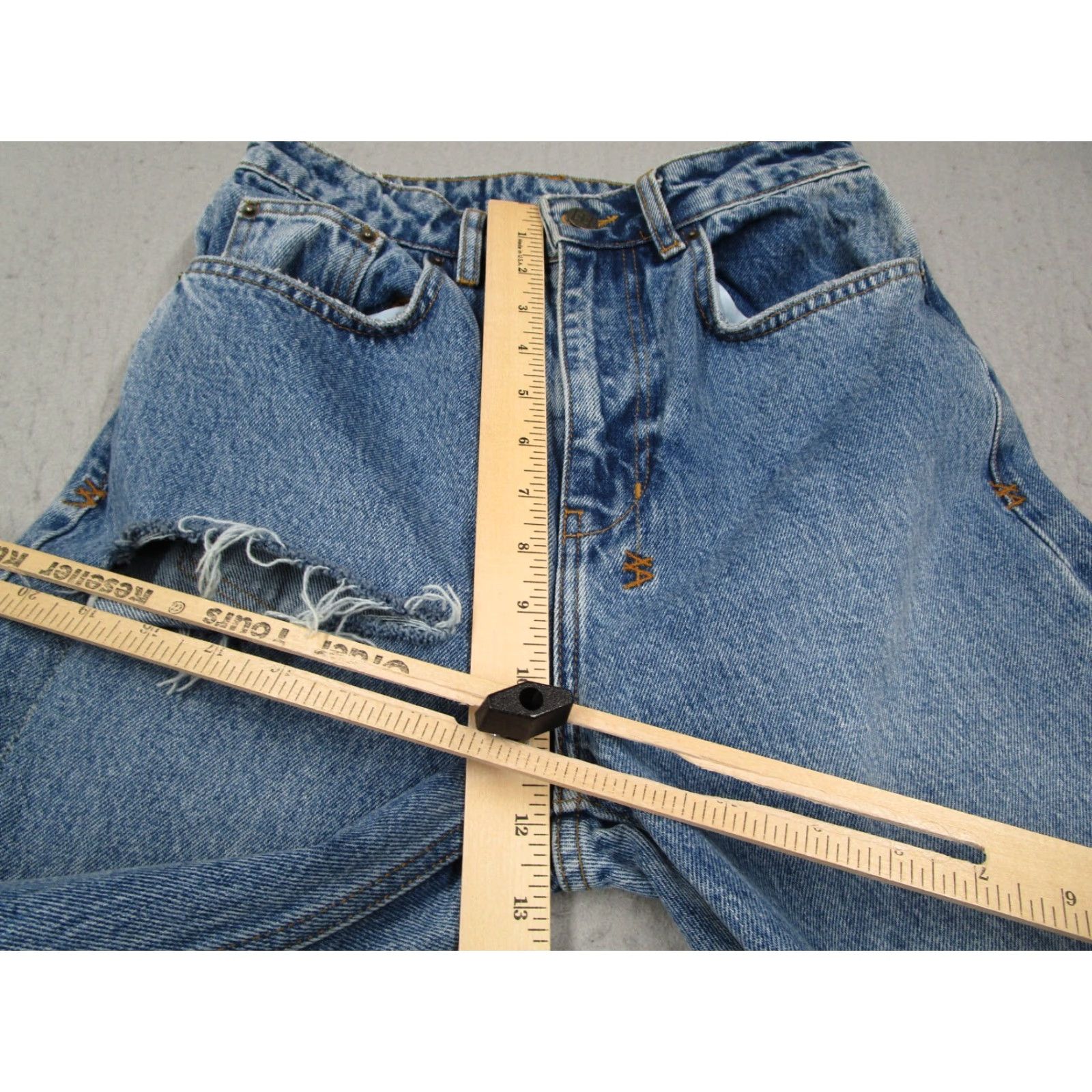 Ksubi VINTAGE Ksubi Jeans Womens 25 Blue High Rise Denim Straight Fit Casual Pockets 2010s Size 42" / US 20 - 5 Thumbnail