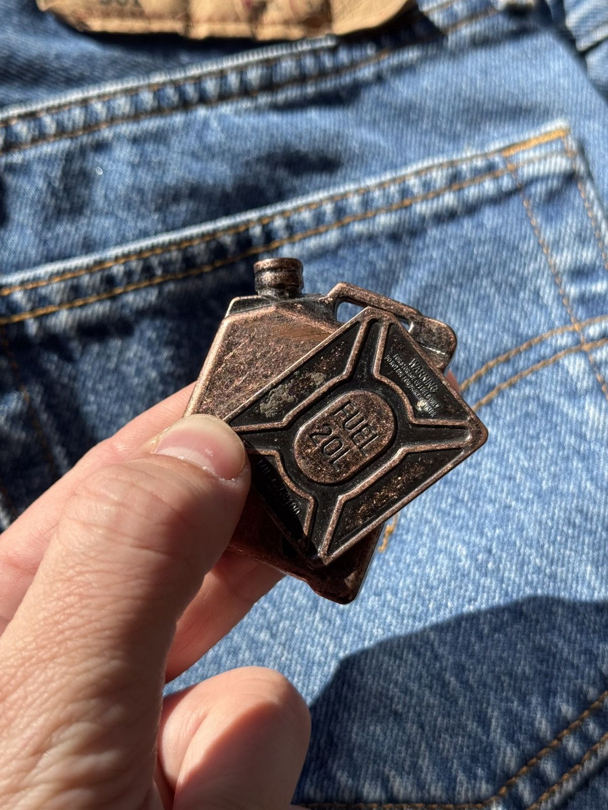 Vintage 🛞Brown Vintage Cigar Lighter canister fuel, WORK Size ONE SIZE - 5 Thumbnail