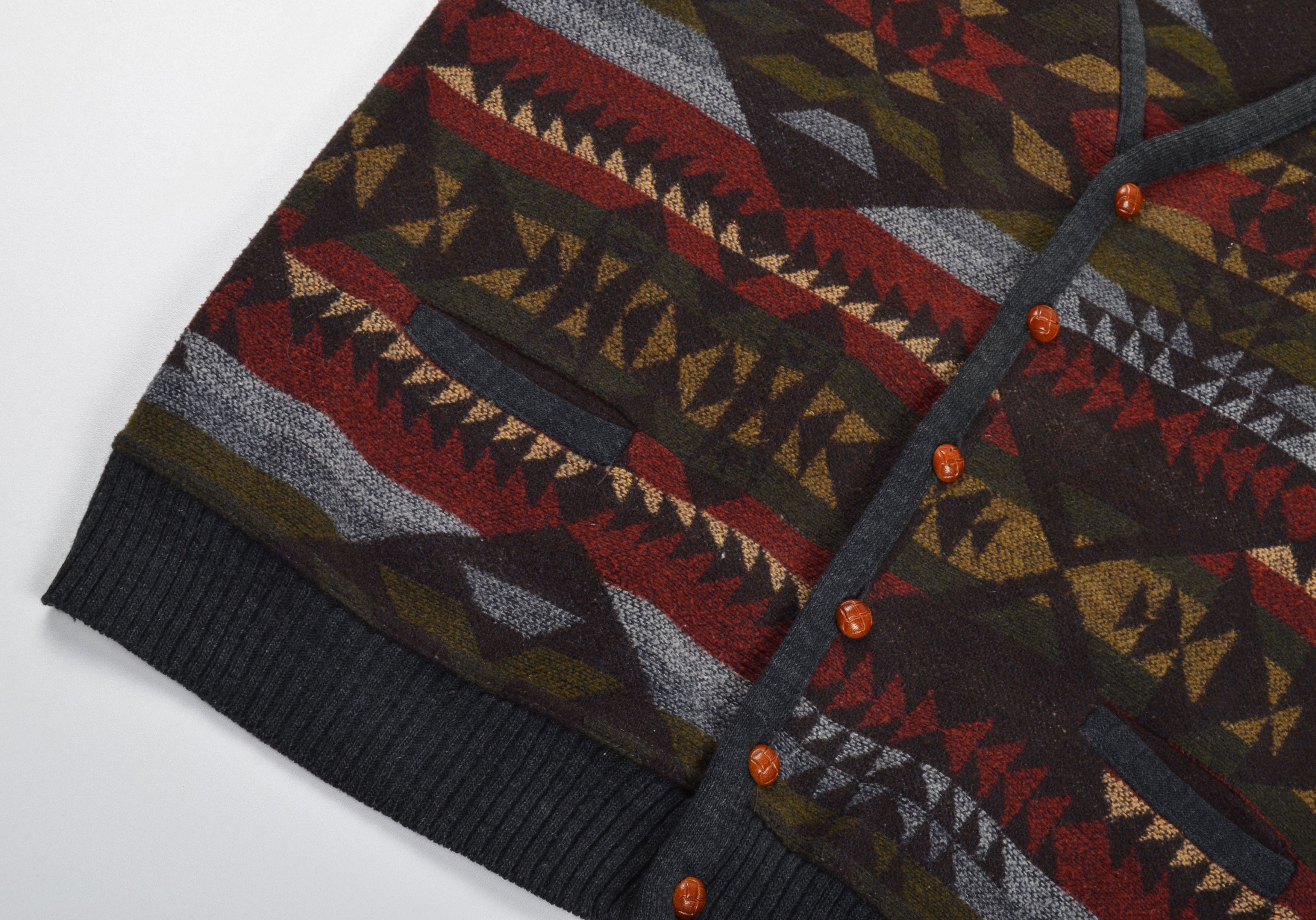 Camel Camel Active Vntg Knit Aztec Tribal Pattern Wool Blend Vest Size US M / EU 48-50 / 2 - 3 Thumbnail