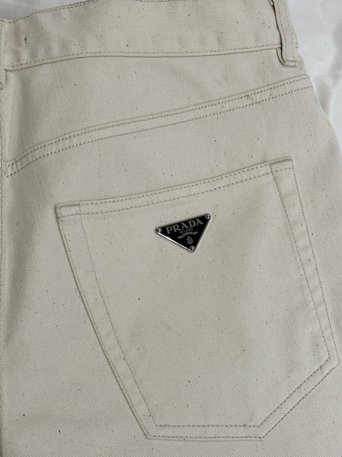 Prada Prada Beige Tapered Fit Casual Jeans Size US 34 / EU 50 - 4 Thumbnail
