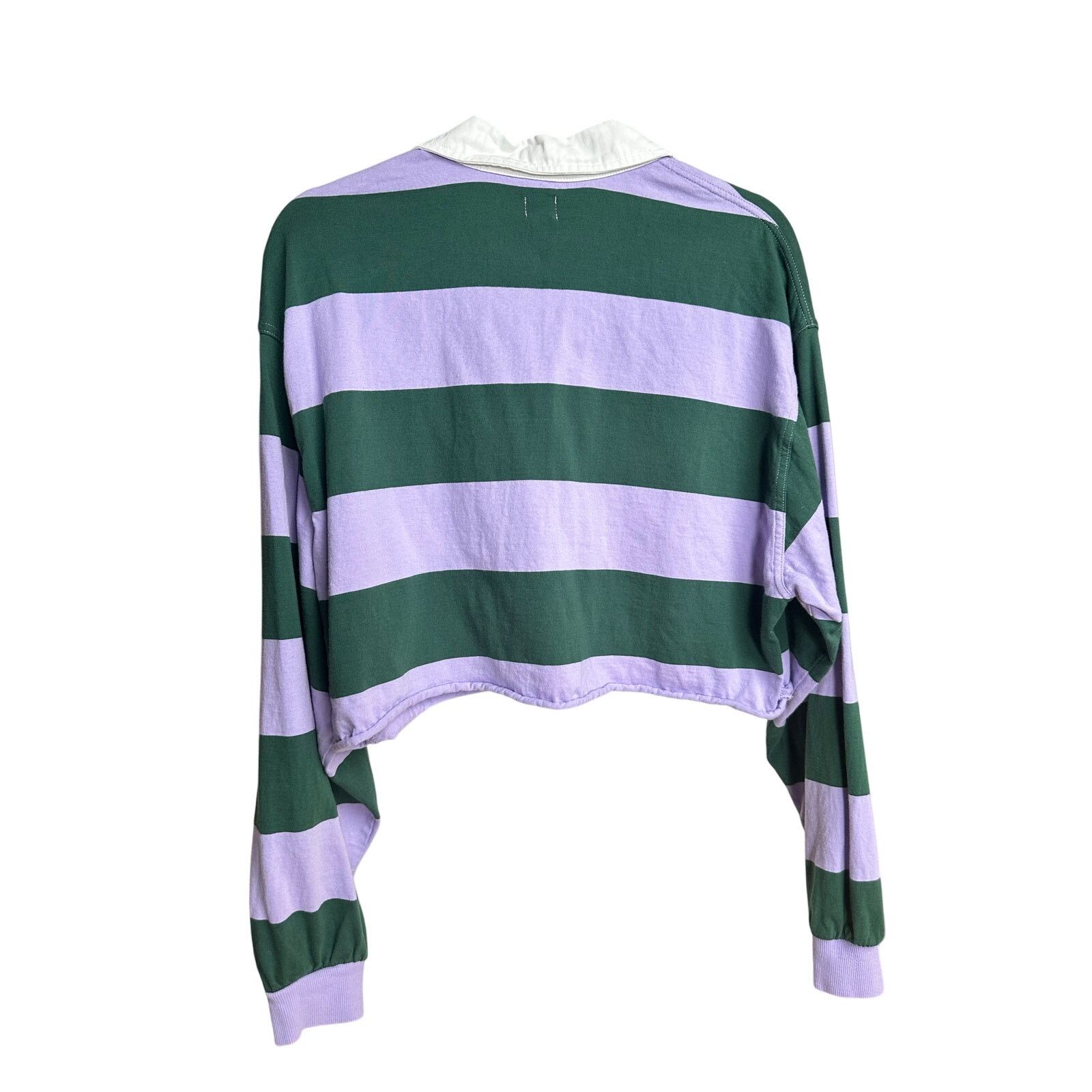 Bdg BDG Women's Purple and Green Striped Rugby Shirt - Size M Size M / US 6-8 / IT 42-44 - 2 Thumbnail
