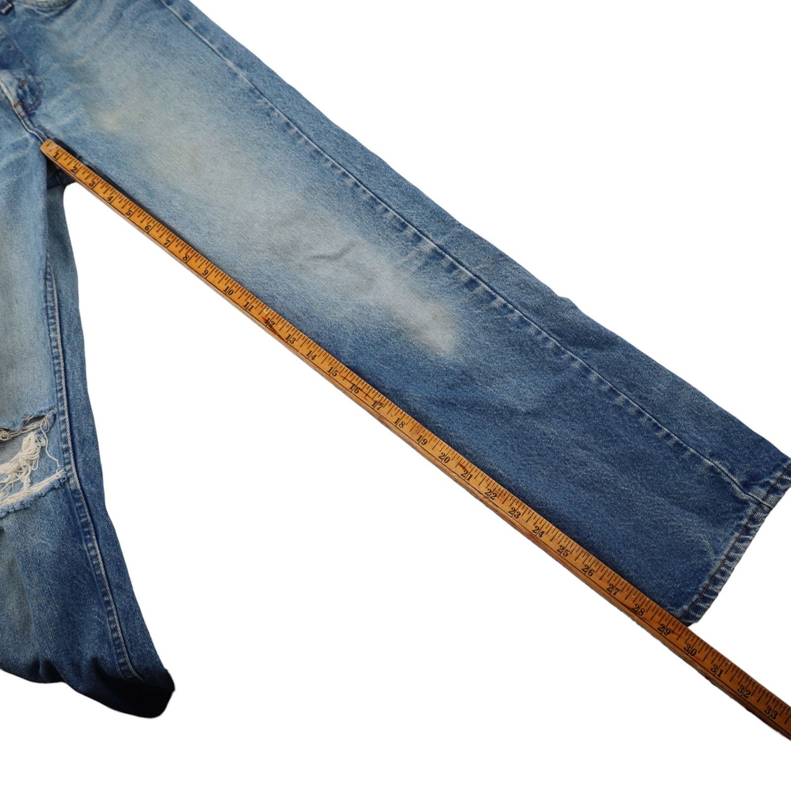 Levi's × Vintage Vintage Levis 509-0217 Distressed Orange Tab Denim Jeans Size US 29 - 8 Thumbnail