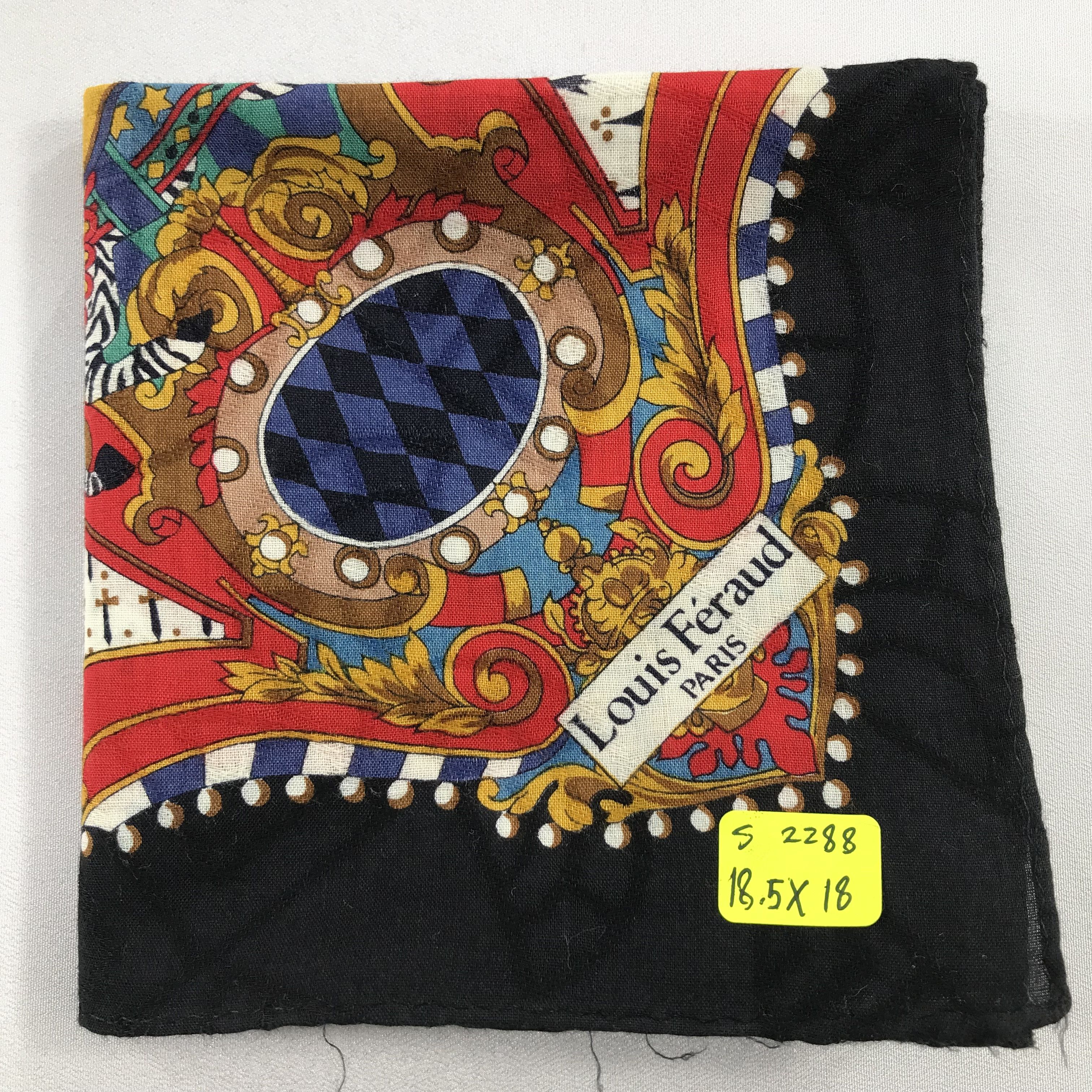 Louis Feraud × Vintage Louis Feraud Bandana / Handkerchief / Neckerchief - S2288 Size ONE SIZE - 5 Thumbnail