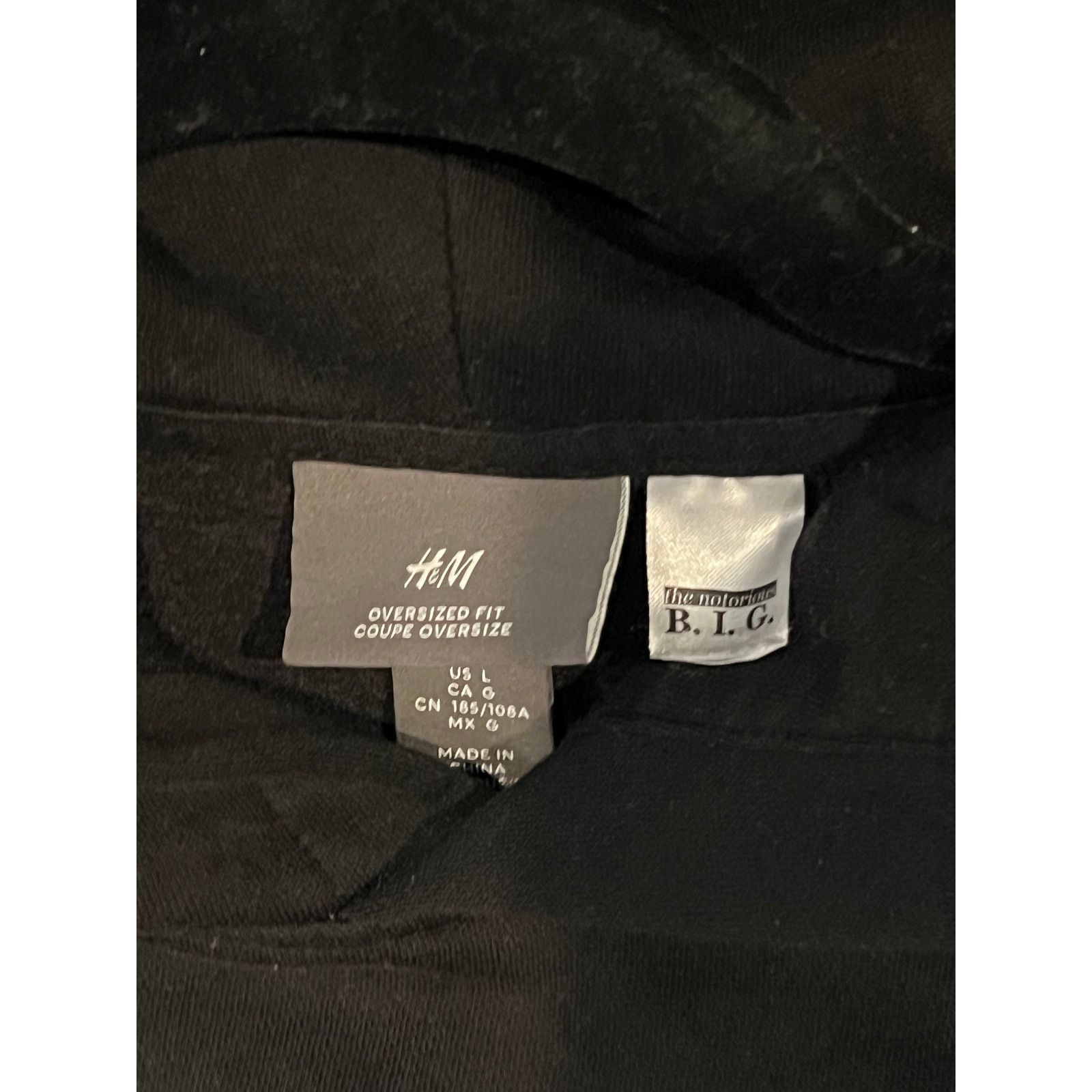 H&M H&M x BIggie Smalls Oversized Fit Black Hoodie Mens Large Size US L / EU 52-54 / 3 - 3 Thumbnail