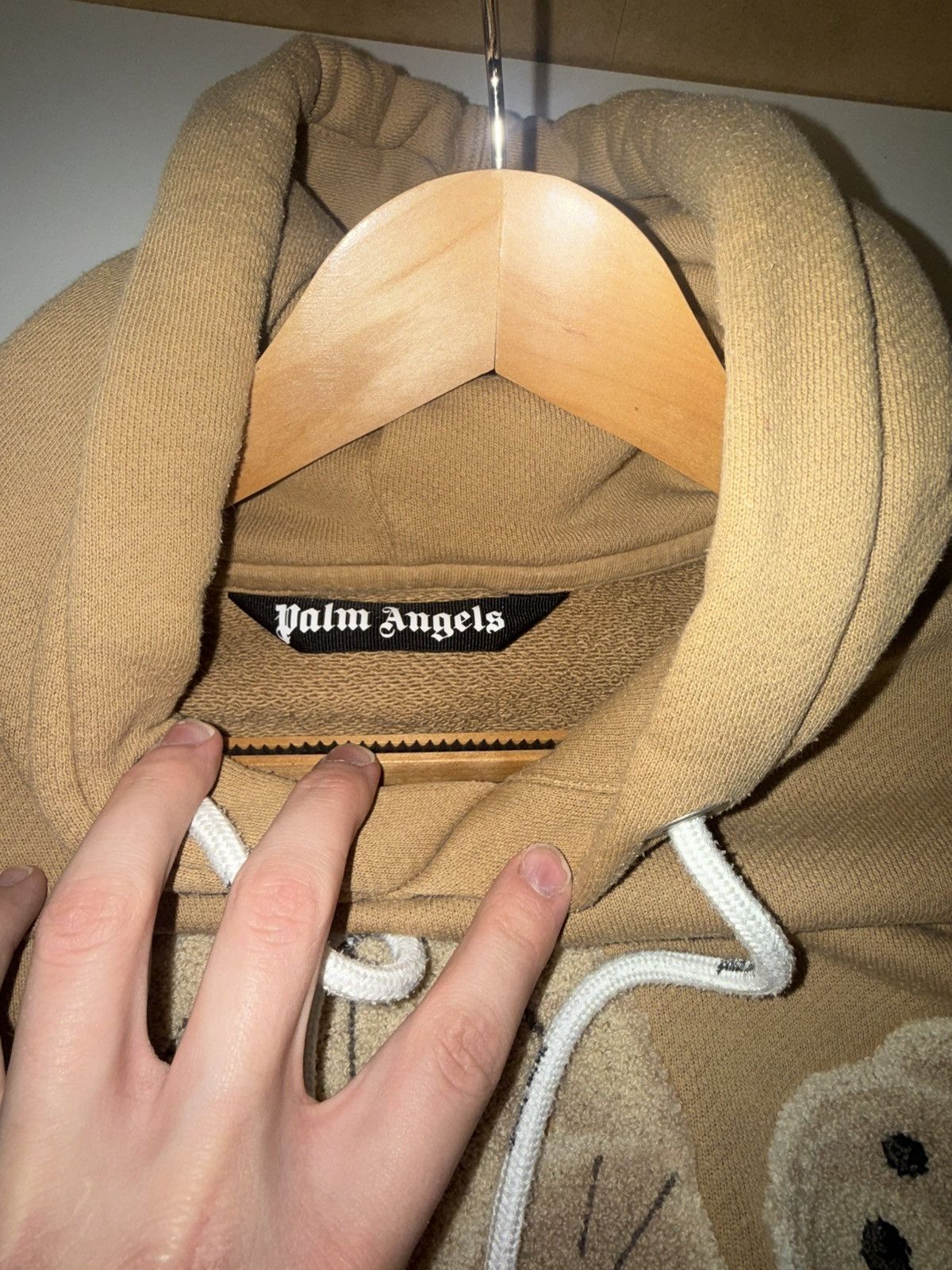 Palm Angels Palm Angels Teddy Bear hoodie - Beige/Brown Size US L / EU 52-54 / 3 - 4 Thumbnail