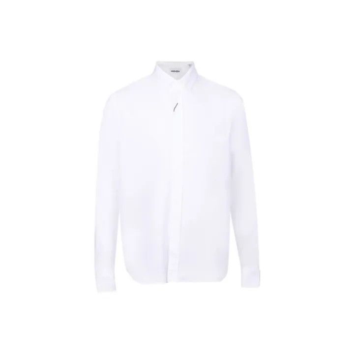 Kenzo KENZO White Long Sleeve Button-Up Shirt for Men 0079 Size US M / EU 48-50 / 2 - 1 Thumbnail