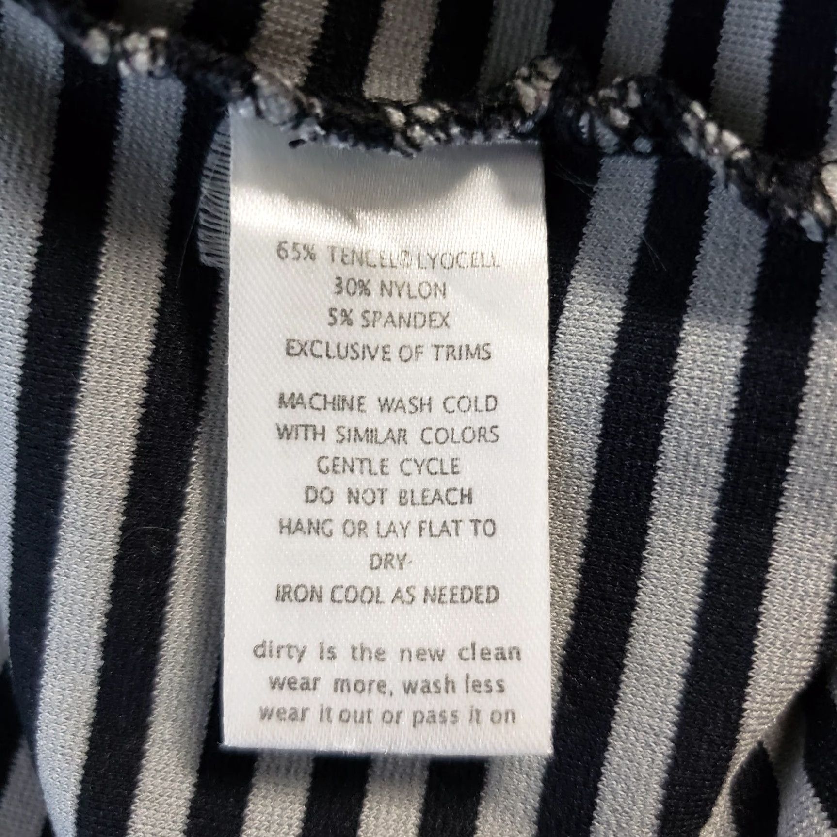 Toad&Co Toad&Co Womens Pencil Skirt Sz Medium Black Gray Stripe Tencel Blend Pull On Size 32" / US 10 / IT 46 - 5 Thumbnail