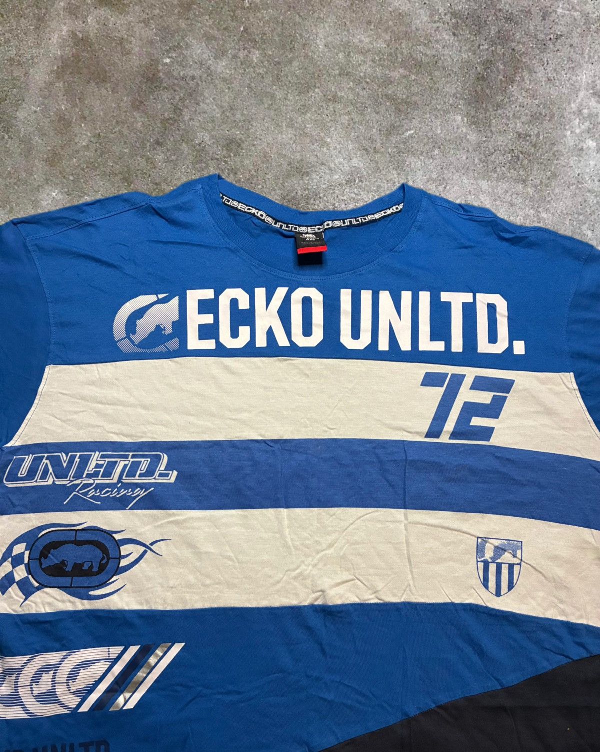 Ecko Unltd. Vintage Ecko Unltd T Shirt Mens 4XL Blue Short Sleeve Y2K Size US XXL / EU 58 / 5 - 2 Thumbnail