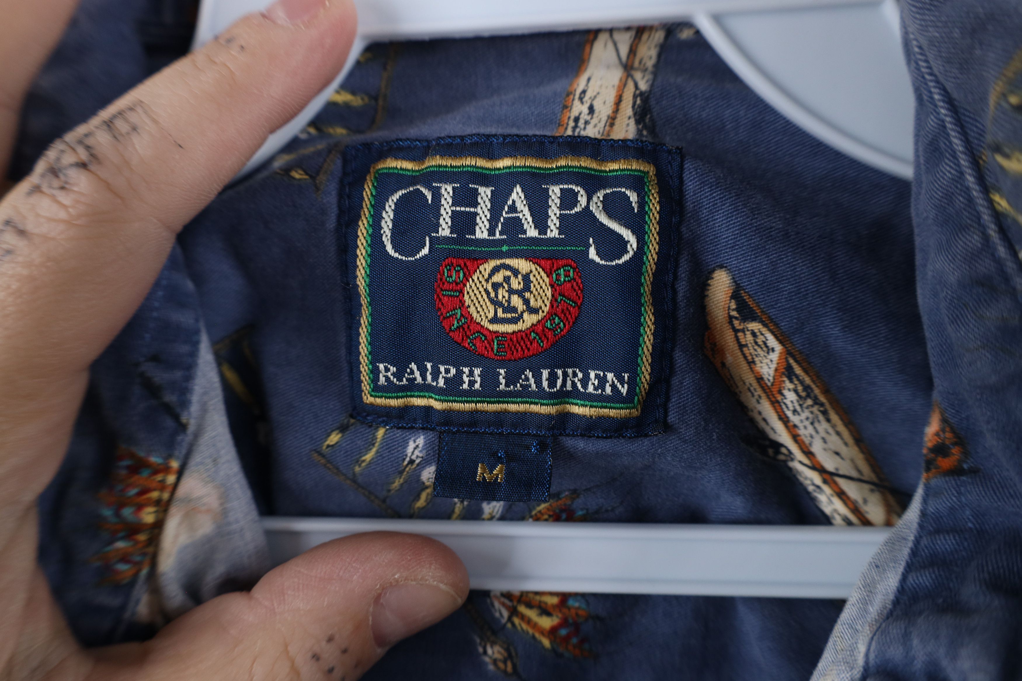 Polo Ralph Lauren Vintage 90s Chaps Ralph Lauren Indian Feather Button Shirt Size US M / EU 48-50 / 2 - 6 Thumbnail