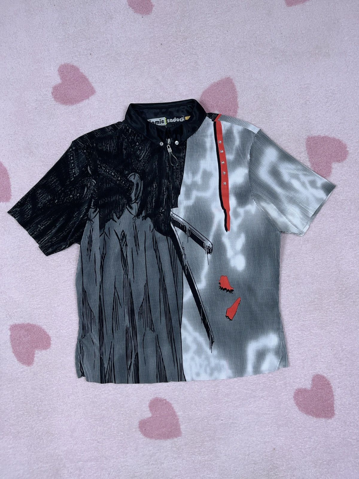 Vintage ➕ vintage pleated samurai studded jersey tee cycling style Size US S / EU 44-46 / 1 - 1 Thumbnail