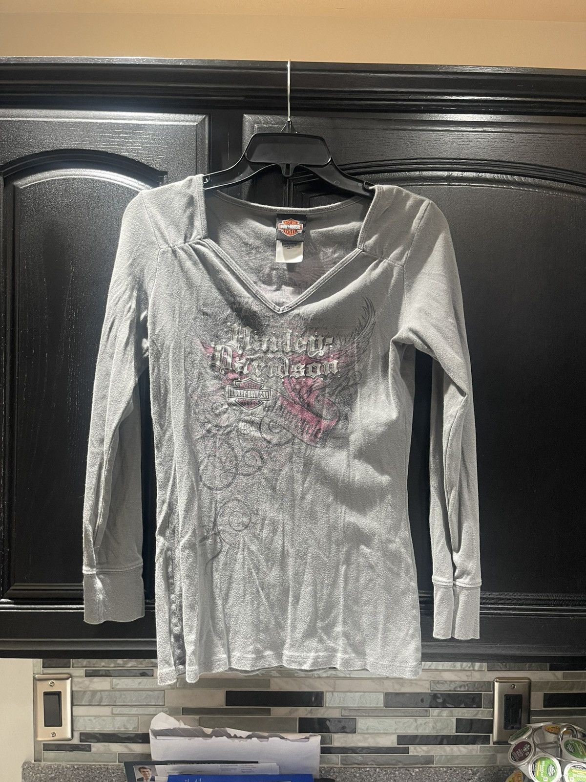 Harley Davidson Harley Davidson Shirt Adult L Gray Graphic Biker Size L / US 10 / IT 46 - 1 Thumbnail