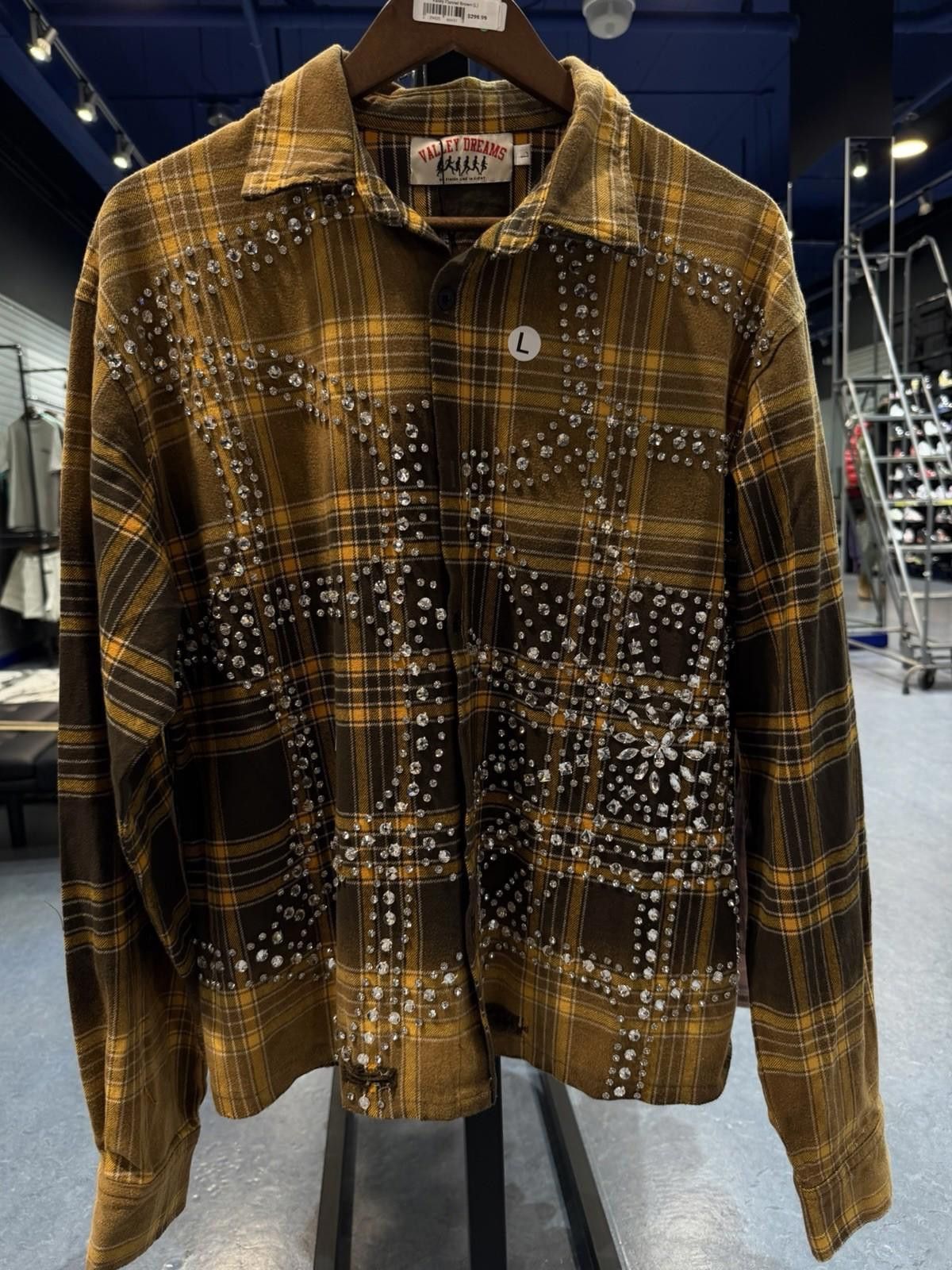 Vale Valley Dreams Crystal Stone Flannel Size (Large) New Brown Size US L / EU 52-54 / 3 - 5 Thumbnail