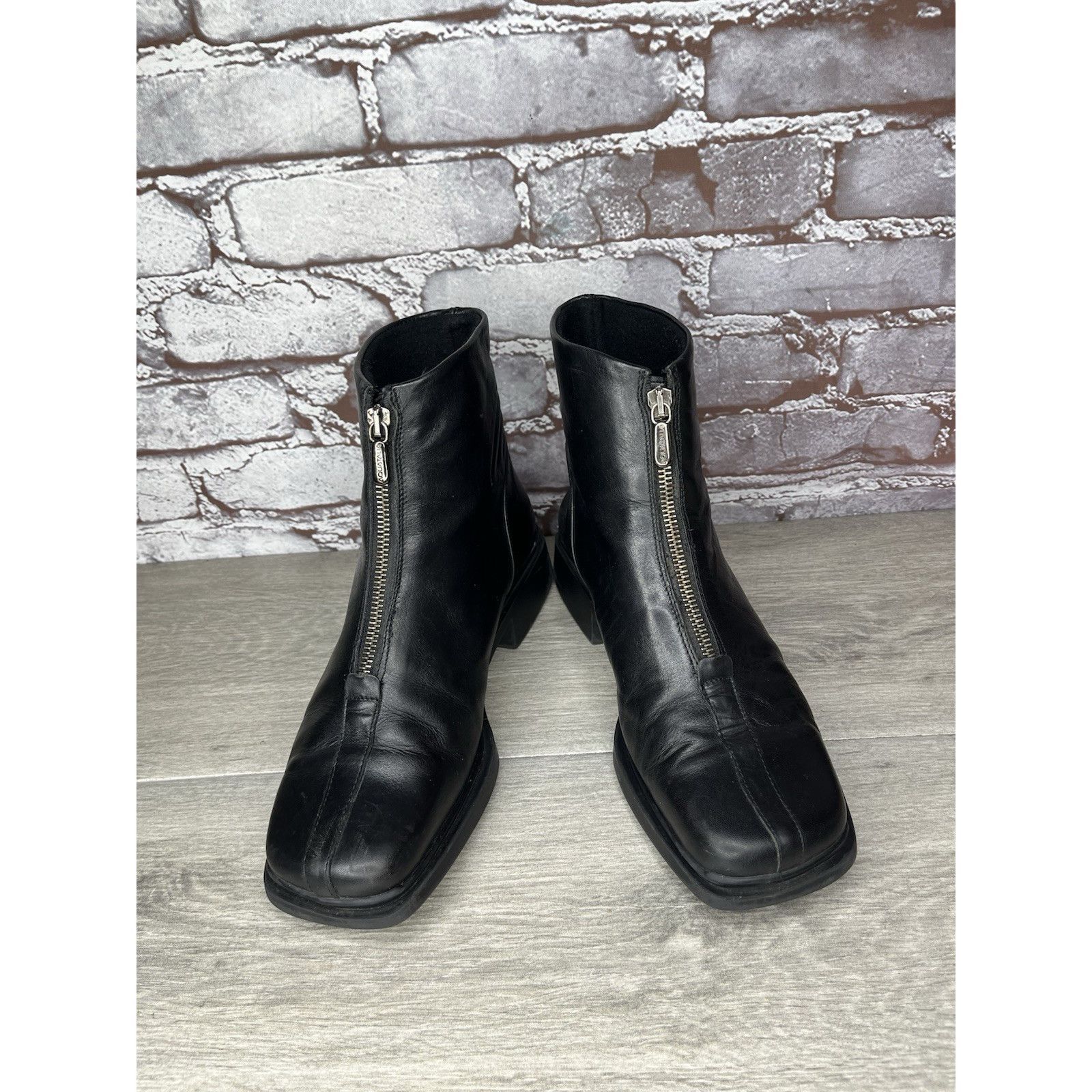 Aquatalia Aquatalia Italy Black Leather Center Zip Ankle Heel Boots Wo Size US 8 / IT 38 - 11 Thumbnail