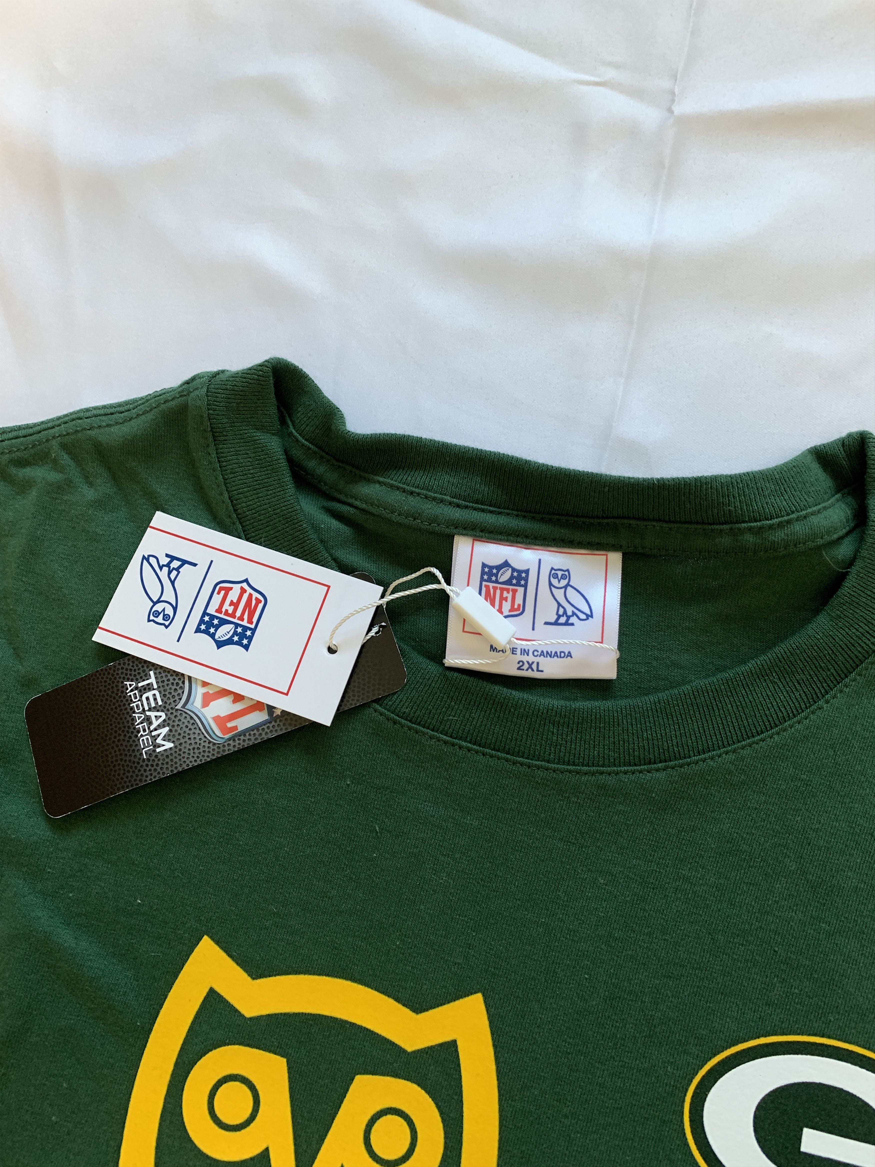 Drake *RARE* OVO x NFL Green Bay Packers OG Owl T-Shirt Size US XXL / EU 58 / 5 - 6 Thumbnail