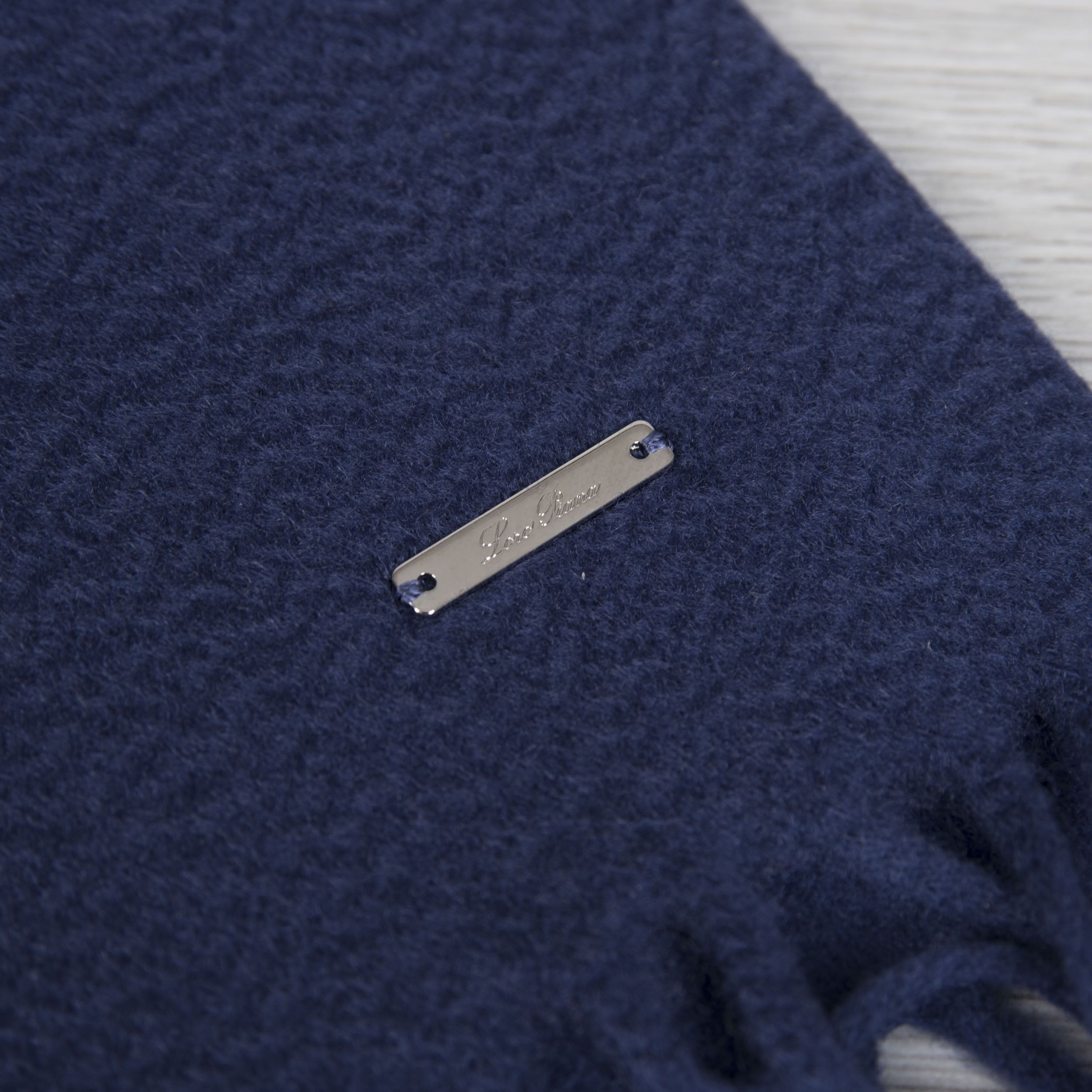 Loro Piana Grande Unita Scarf In Blue Cashmere Size ONE SIZE - 3 Thumbnail