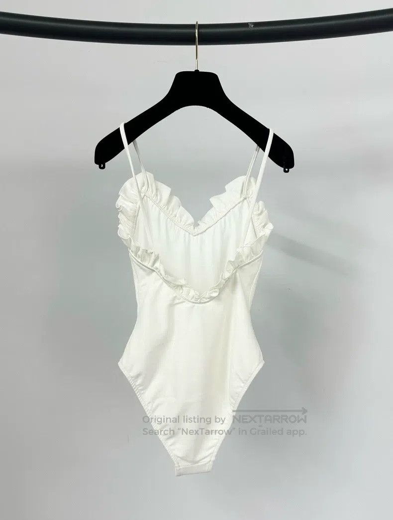 Chanel Chanel 23S white lace chain swimsuit Size 42" / US 20 - 2 Thumbnail