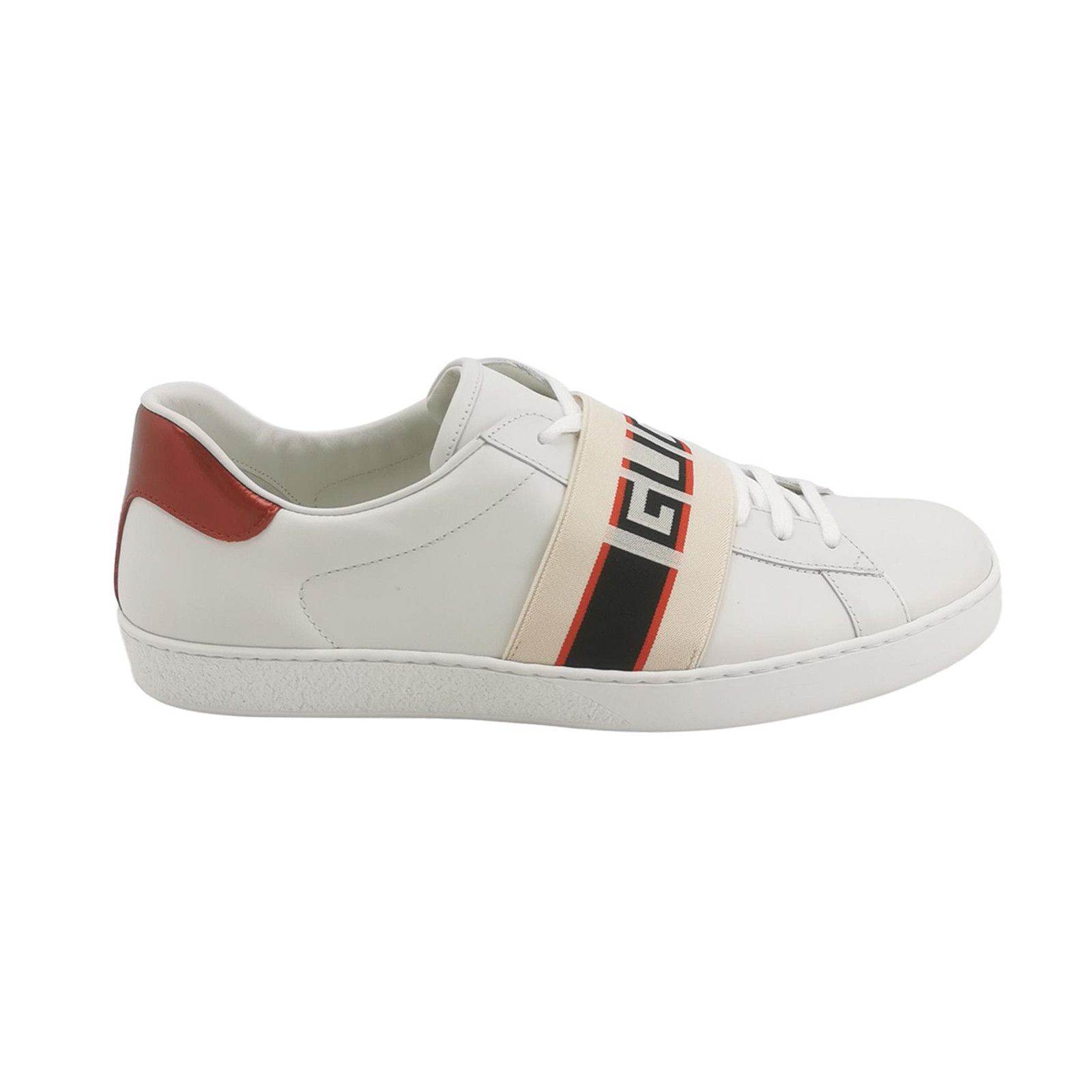 Gucci Gucci Ace Logo Strap Leather Sneakers 44 Size US 11 / EU 44 - 1 Thumbnail