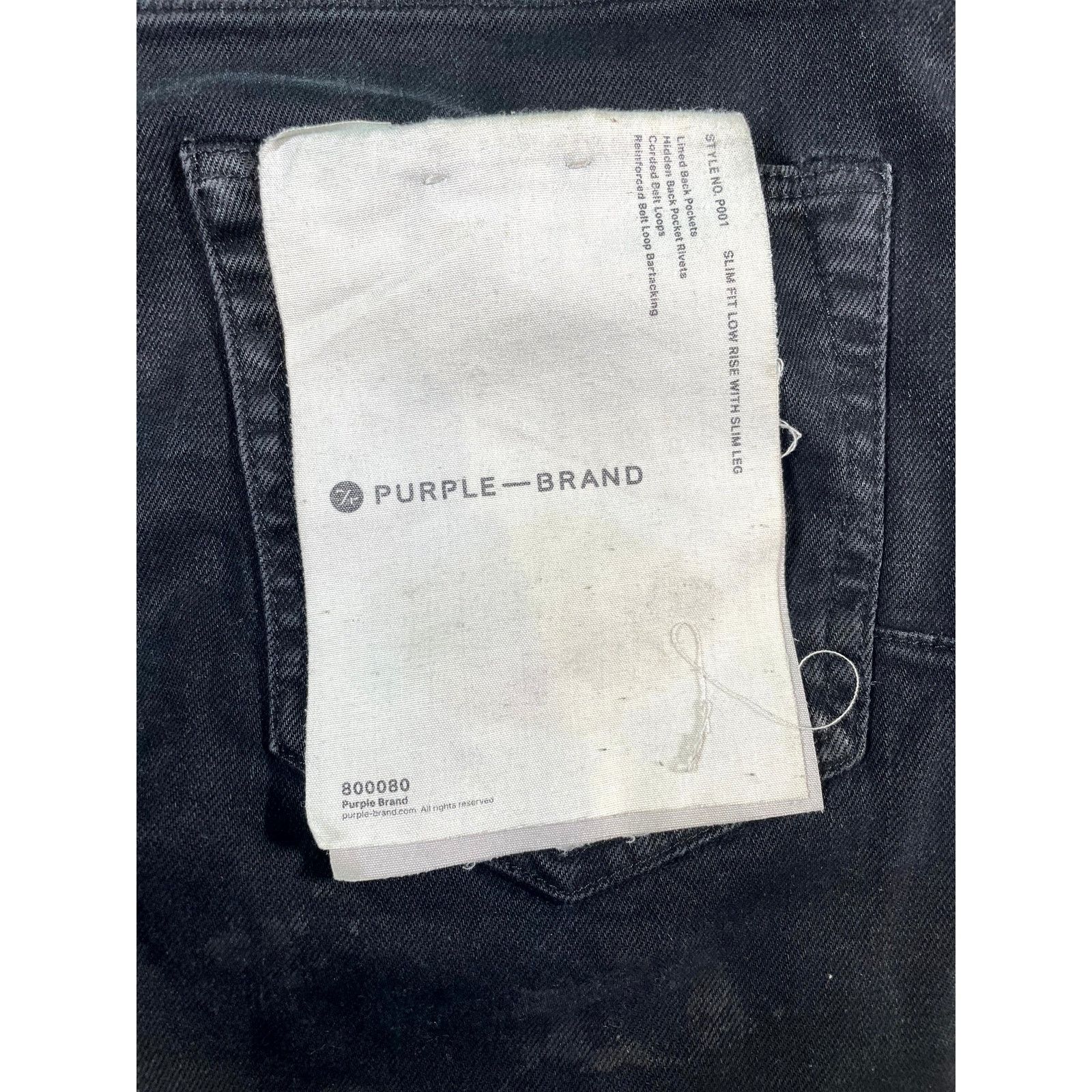 Purple Brand Purple Brand Ripped Black Wash Jeans Size US 32 / EU 48 - 3 Thumbnail