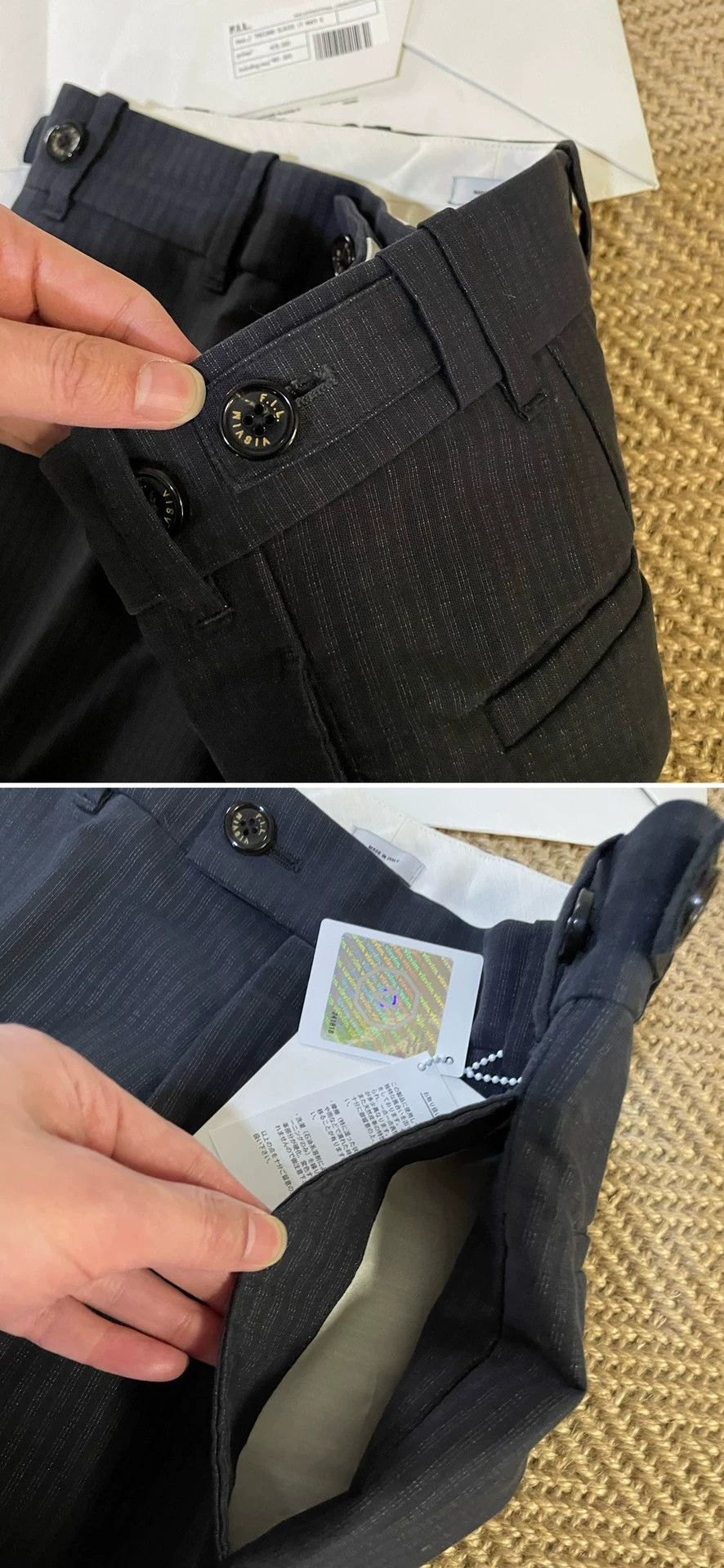 Visvim VISVIM PACCARD SLACKS IT striped cuffed slacks S black new Size US 29 - 4 Thumbnail
