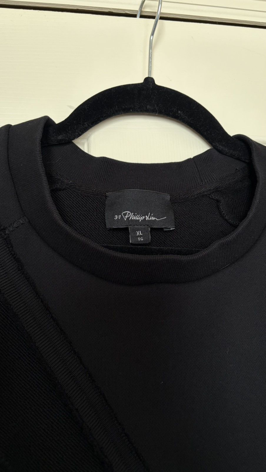 3.1 Phillip Lim 3.1 Phillip Lim Asymmetric Layered Sweatshirt XL Black Size US XL / EU 56 / 4 - 2 Thumbnail