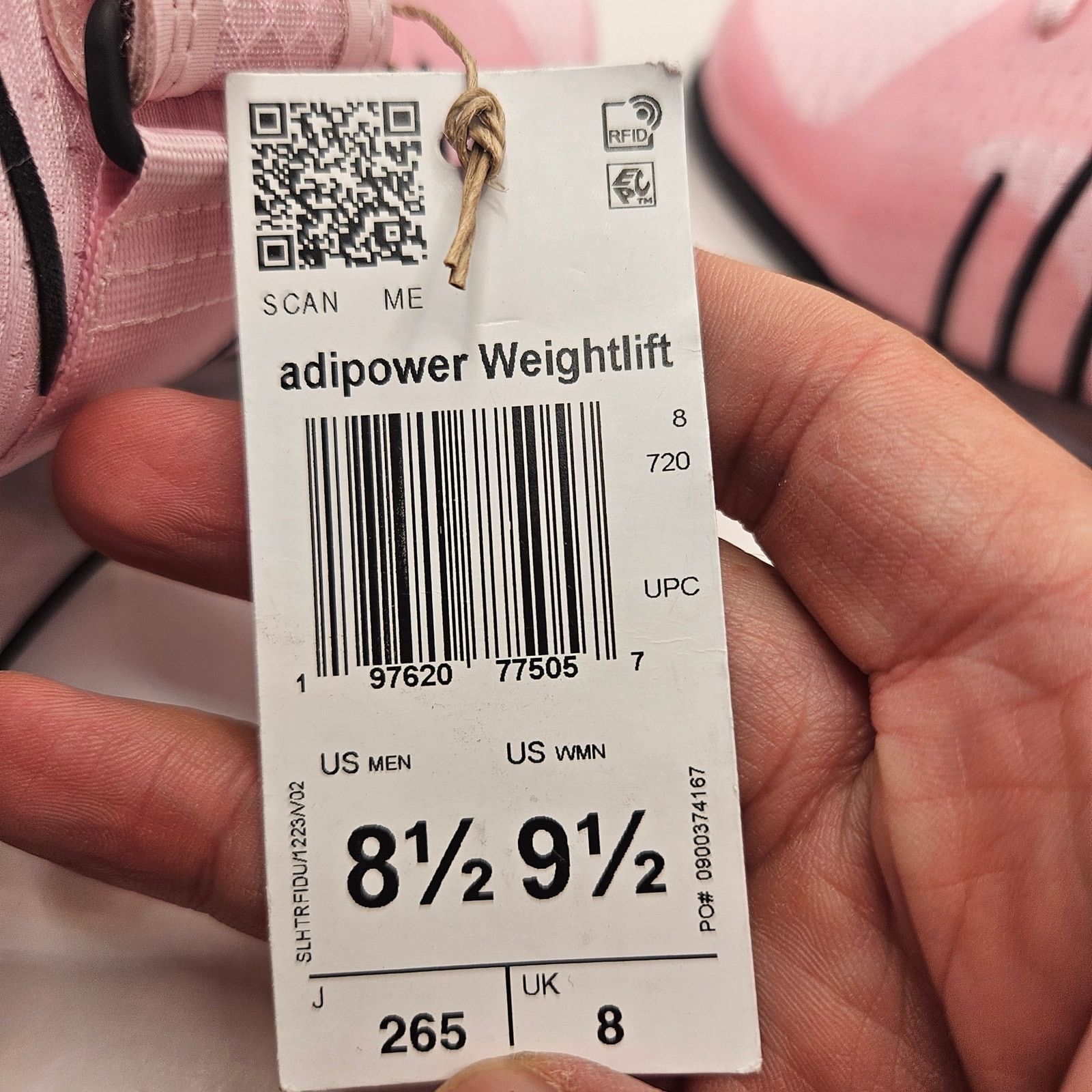 Adidas ADIDAS MEN'S 8.5 ADIPOWER 3 JP9873 WEIGHTLIFTING SHOES PINK Size US 8.5 / EU 41-42 - 6 Thumbnail