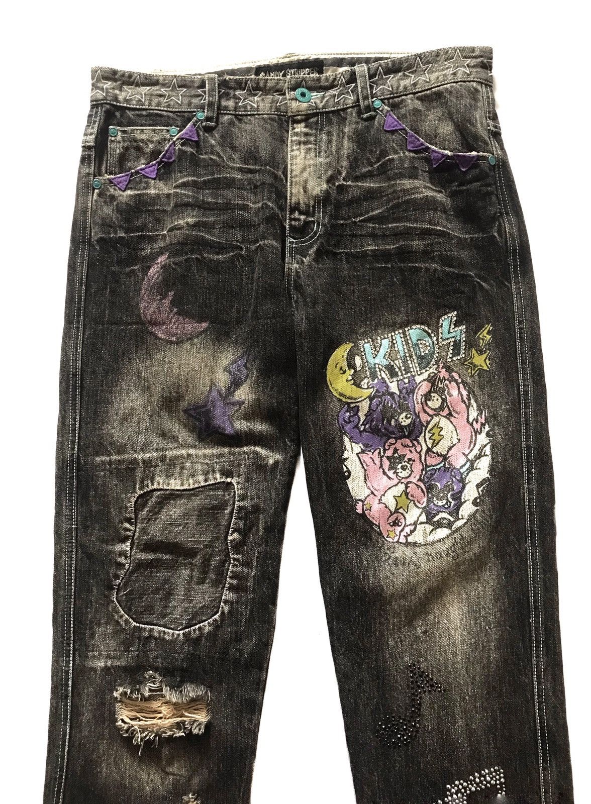 20471120 × Beauty Beast × Japanese Brand JAPANESE BRAND CANDY STRIPPER PATCHWORK & ART STYLE JEANS Size US 30 / EU 46 - 2 Thumbnail