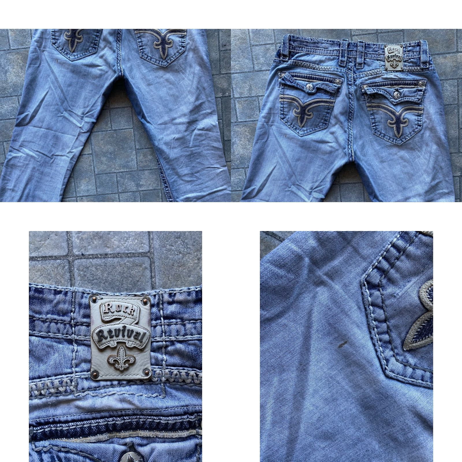 Vintage VINTAGE Rock Revival Jeans Sawyer Relaxed Straight Men’s 36 Flaws Wear Mens Jeans 36 Straight Relaxed Size US 36 / EU 52 - 11 Thumbnail